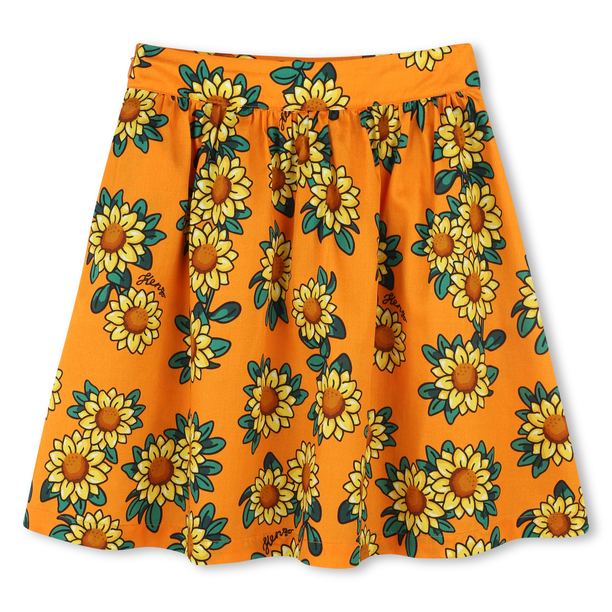 Cotton satin printed skirt KENZO KIDS for GIRL