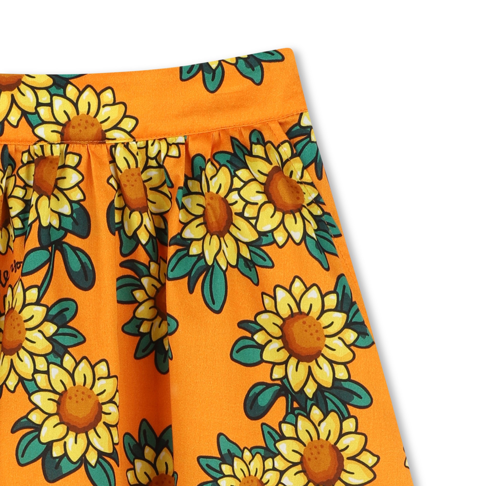 Cotton satin printed skirt KENZO KIDS for GIRL