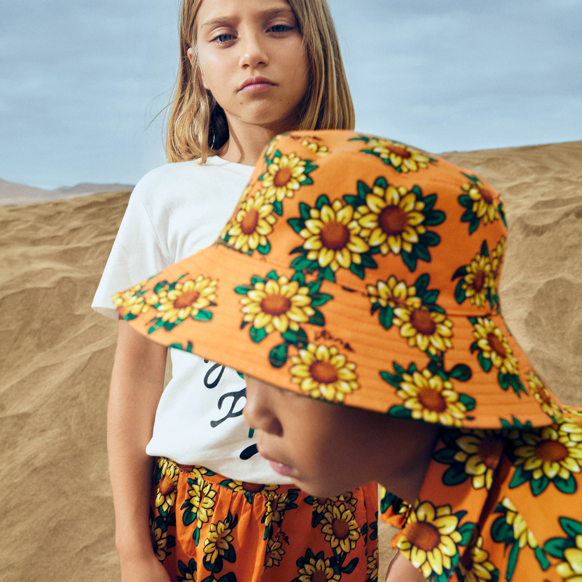 Cotton satin printed skirt KENZO KIDS for GIRL