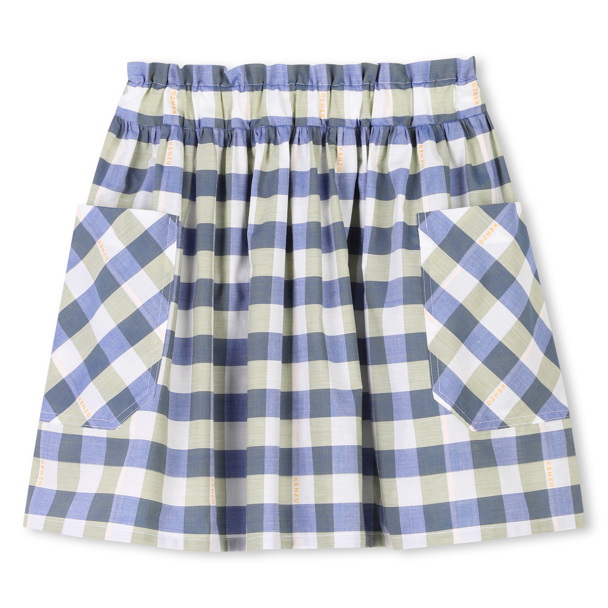 Chequered cotton skirt KENZO KIDS for GIRL