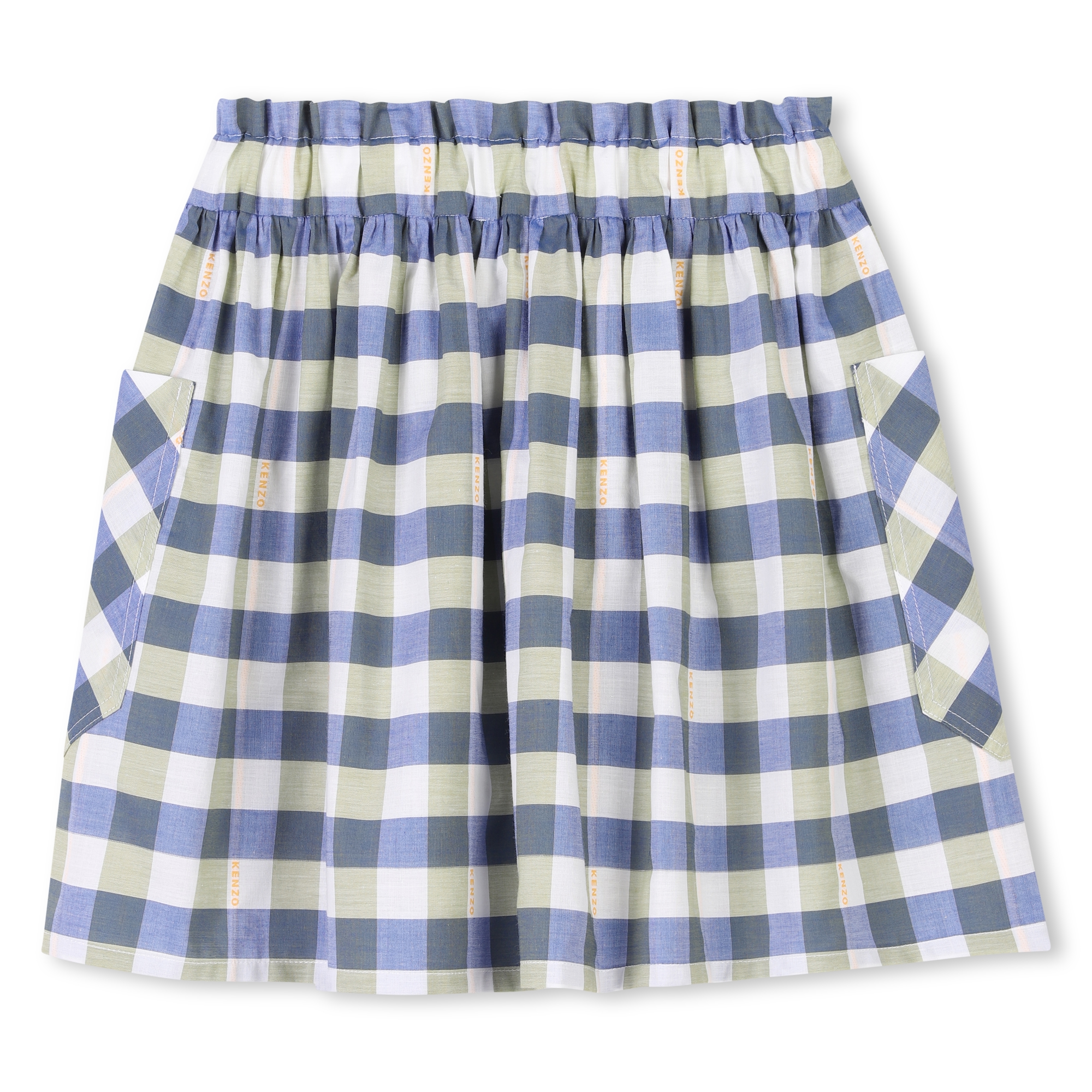 Chequered cotton skirt KENZO KIDS for GIRL