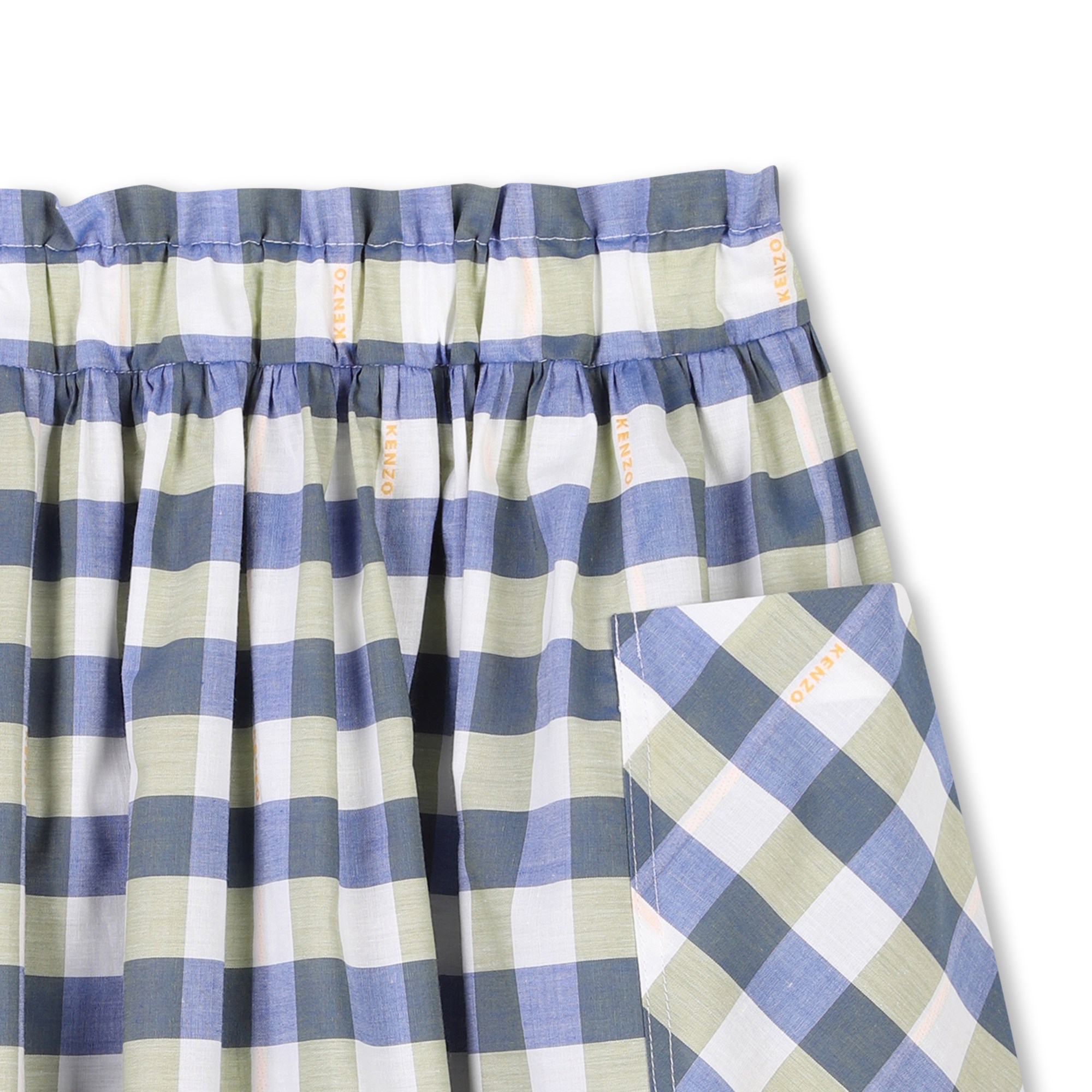 Chequered cotton skirt KENZO KIDS for GIRL