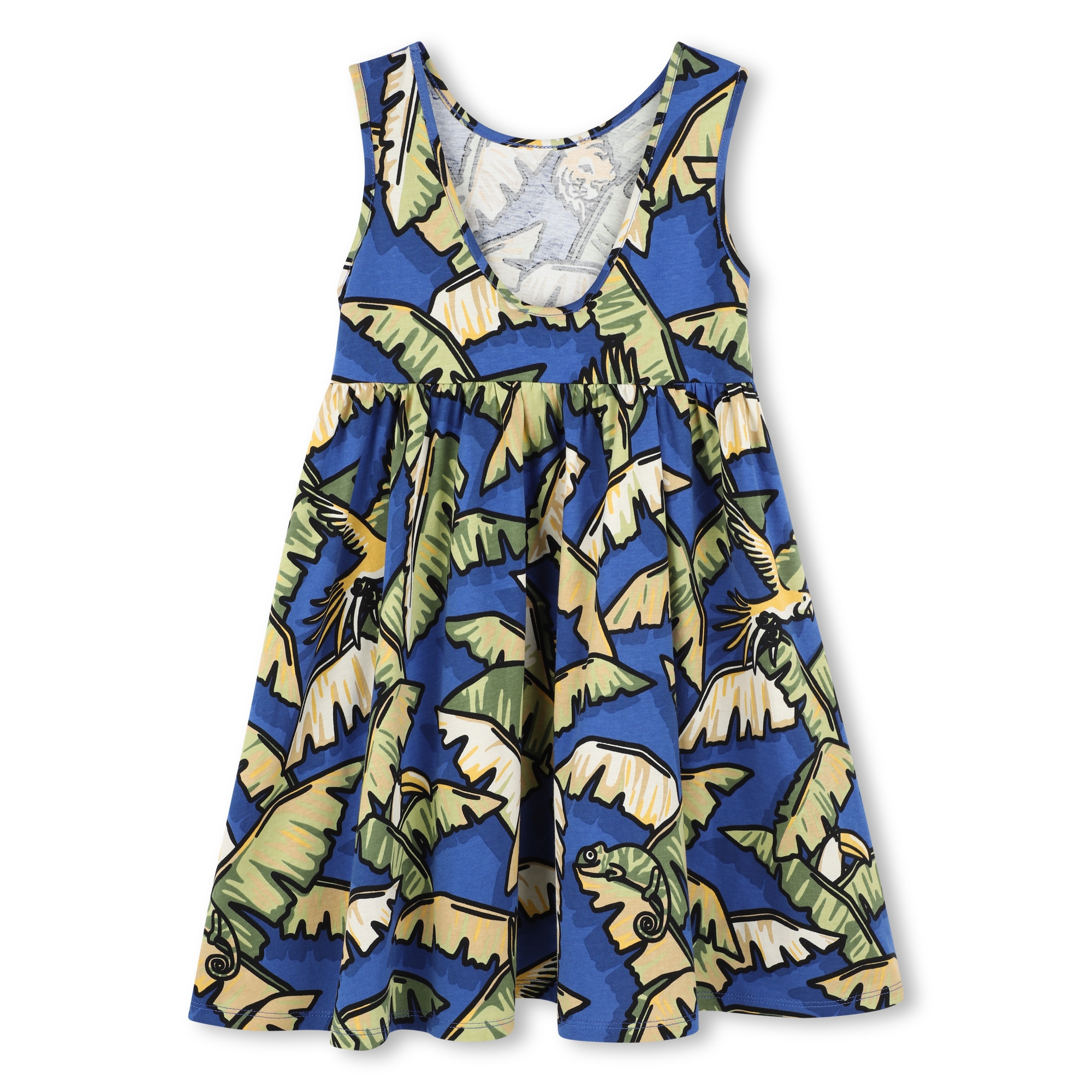 Strappy cotton dress KENZO KIDS for GIRL