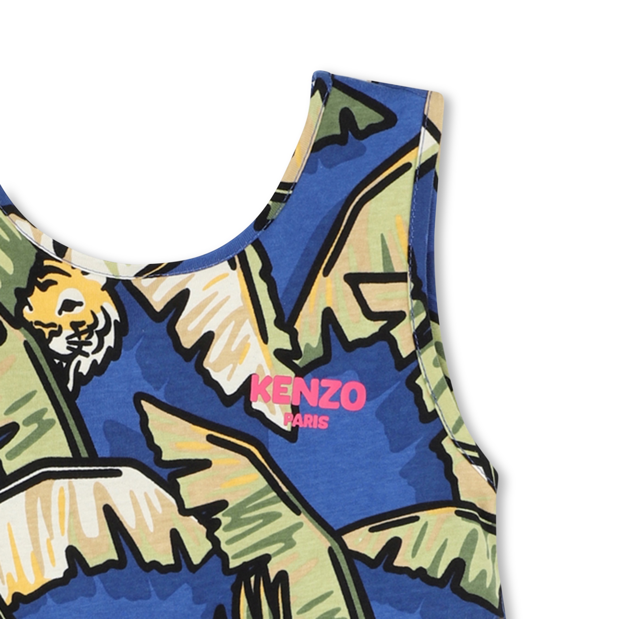 Strappy cotton dress KENZO KIDS for GIRL