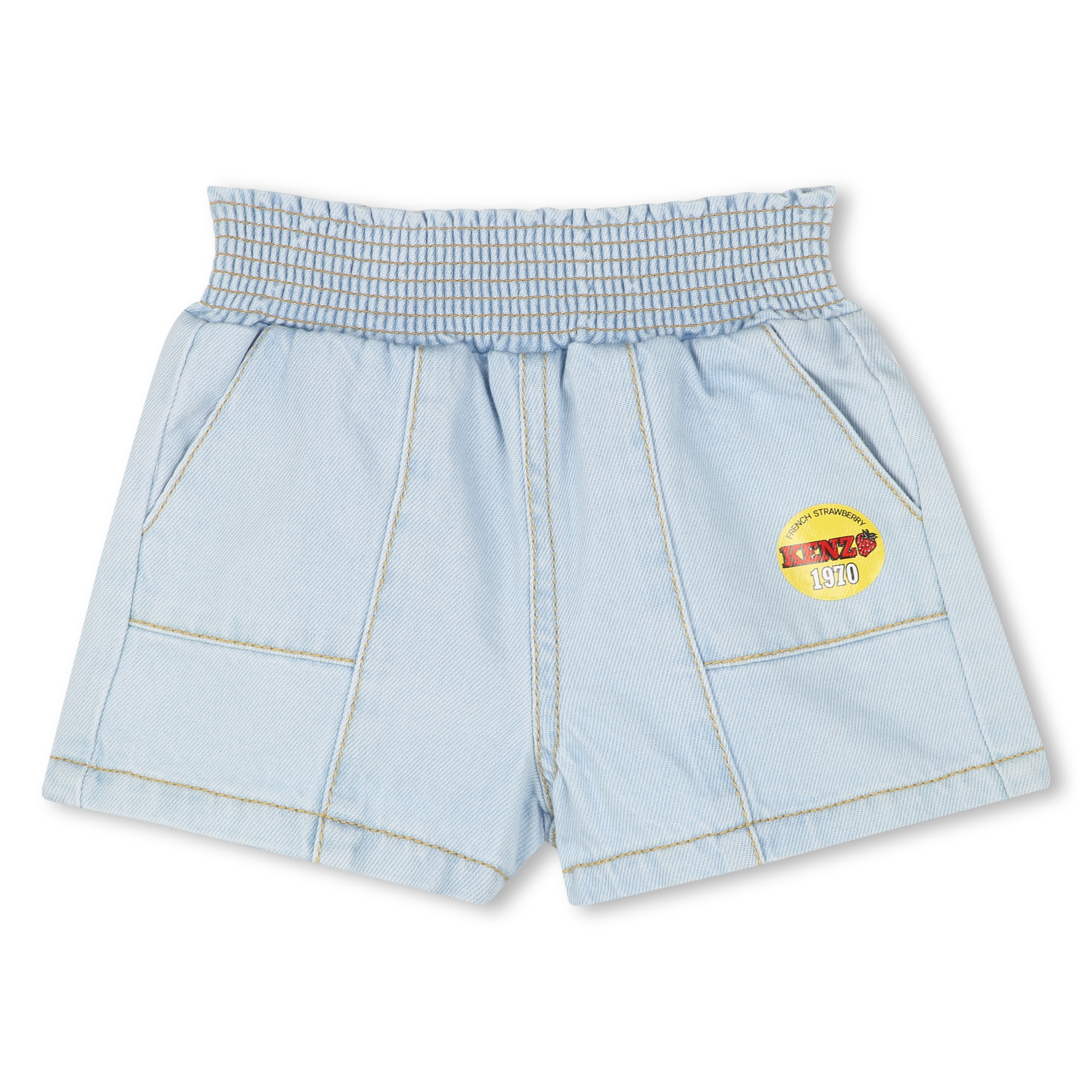 Short en jean avec poches KENZO KIDS pour FILLE