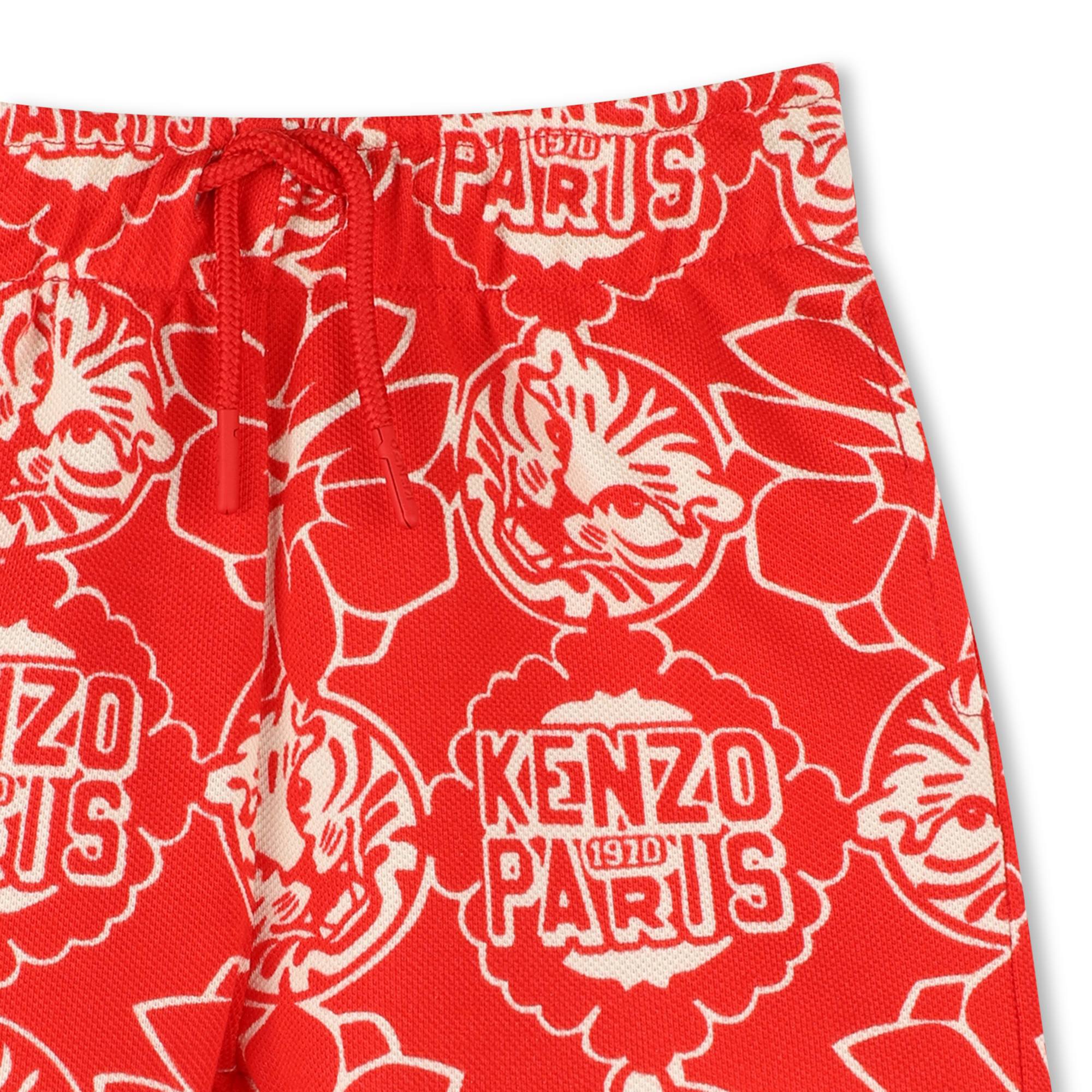 Baumwoll-Bermuda mit Print KENZO KIDS Für JUNGE