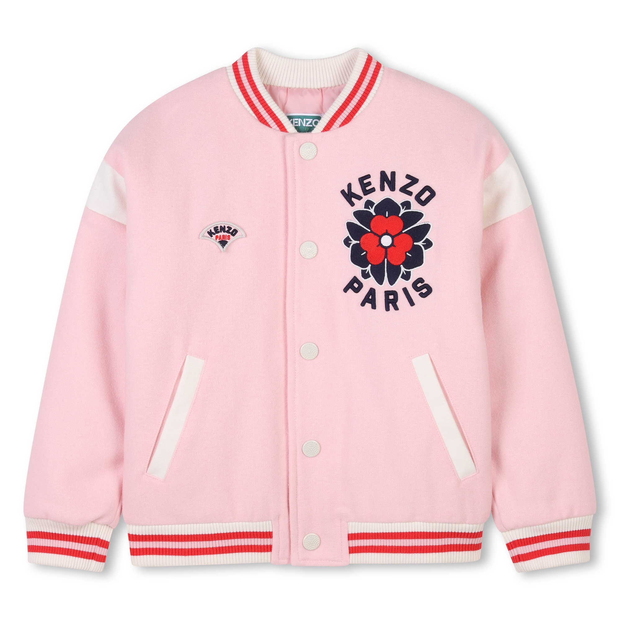 Embroidered woollen jacket KENZO KIDS for GIRL