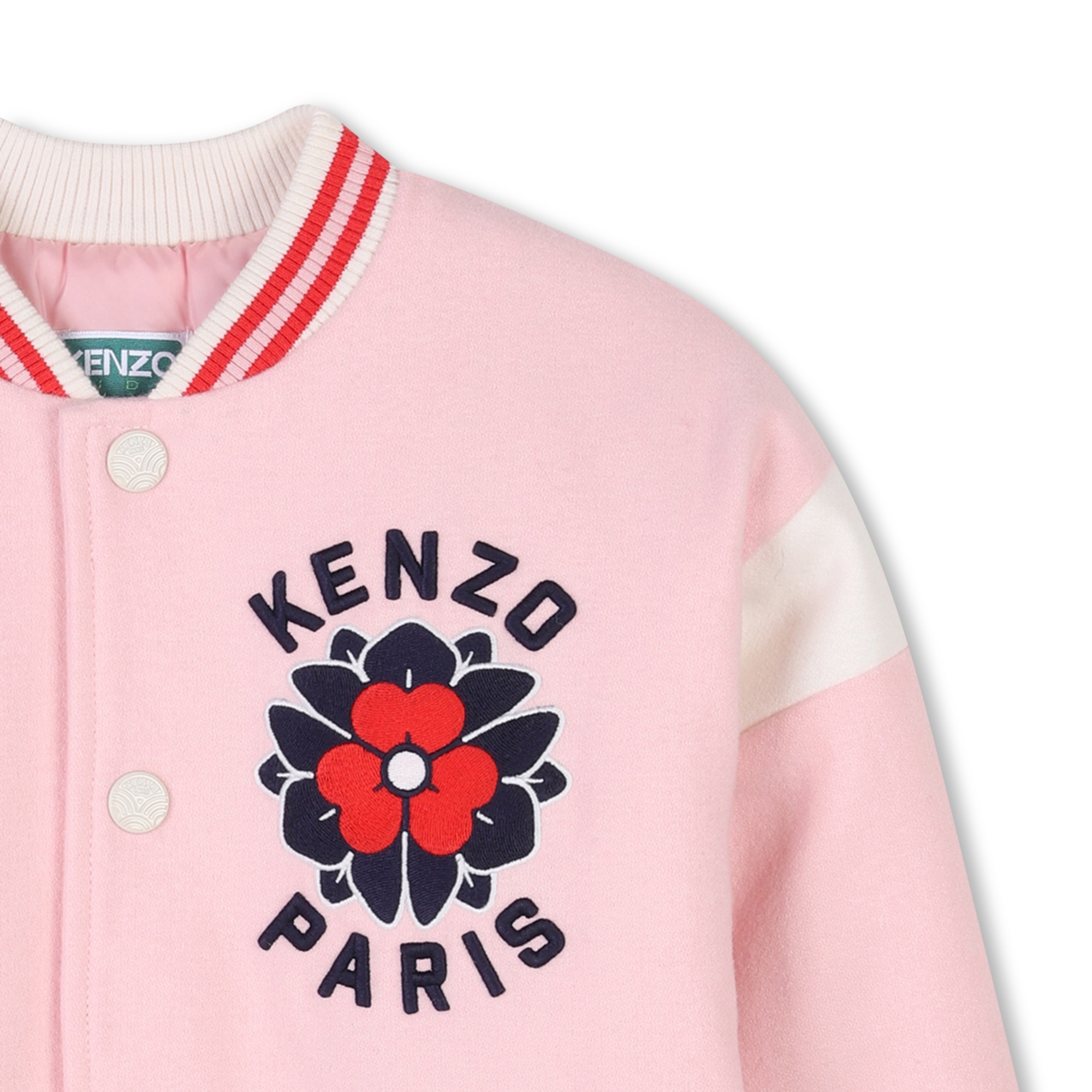 Embroidered woollen jacket KENZO KIDS for GIRL