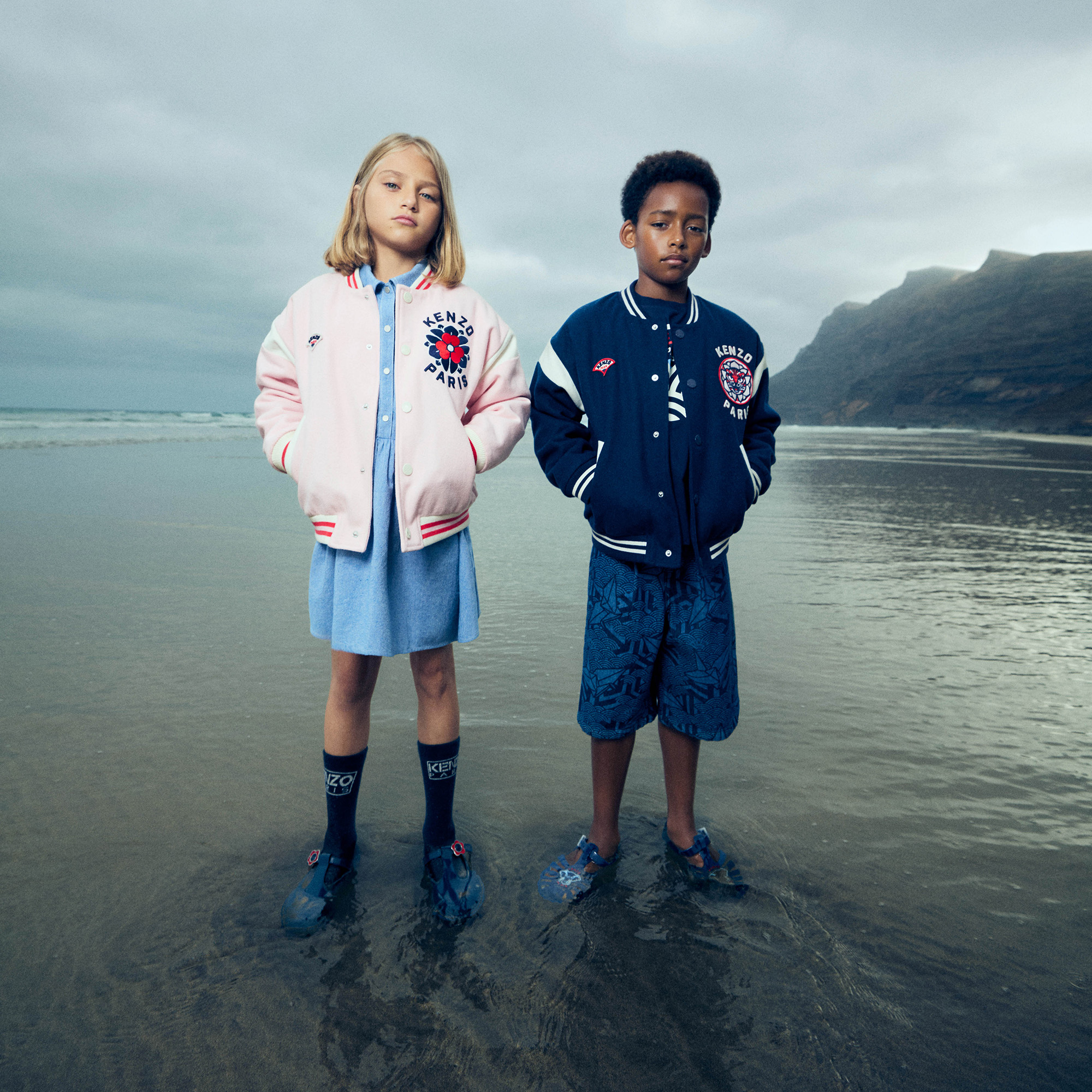 Geborduurde wollen jas KENZO KIDS Voor