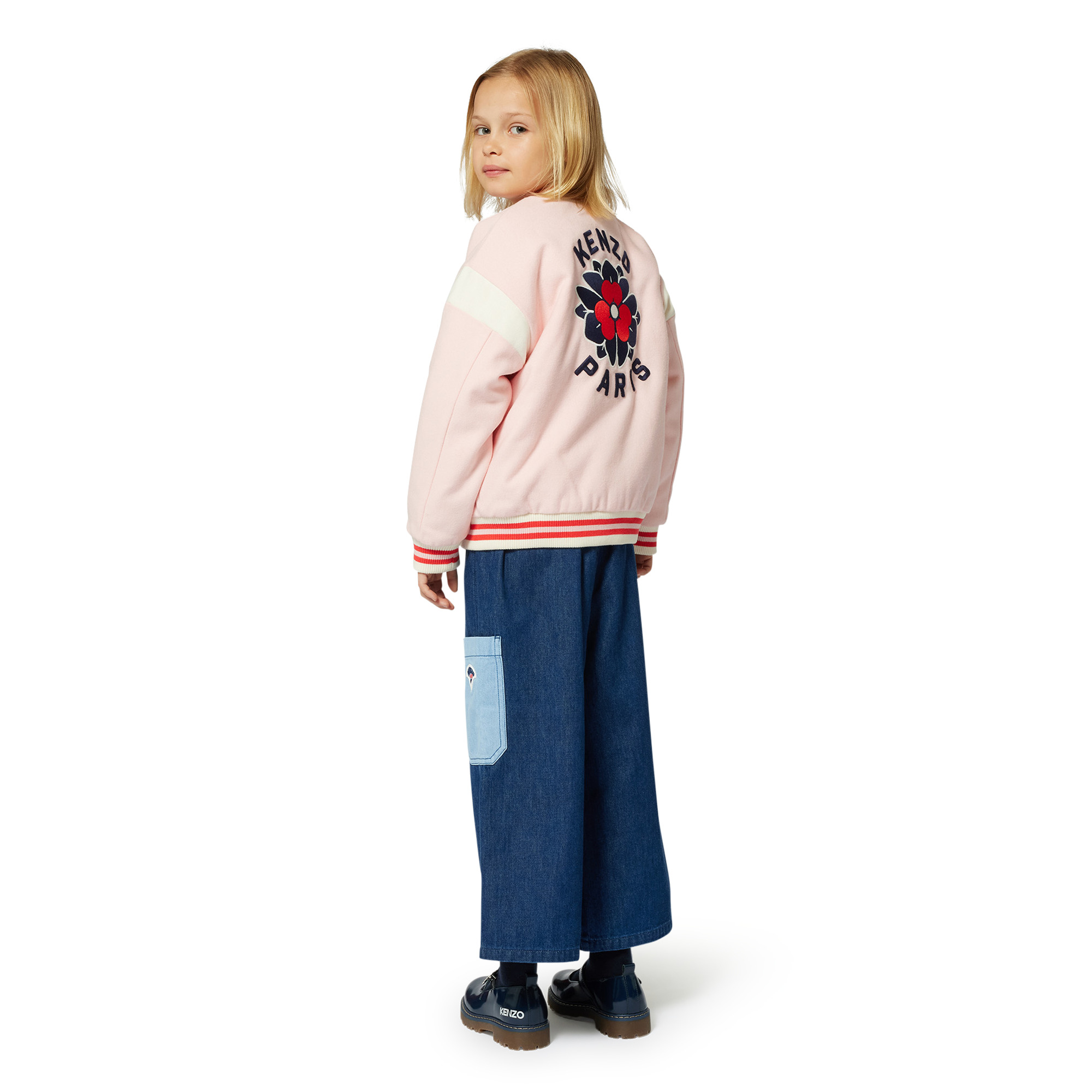 Embroidered woollen jacket KENZO KIDS for GIRL