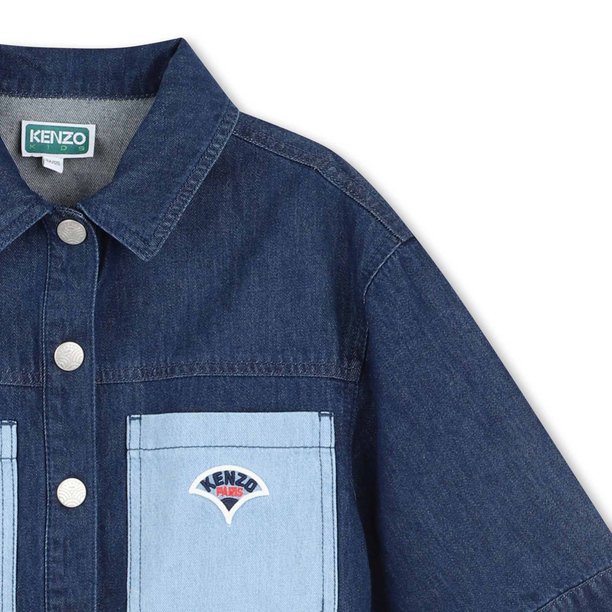 Veste en jean brodée KENZO KIDS pour FILLE