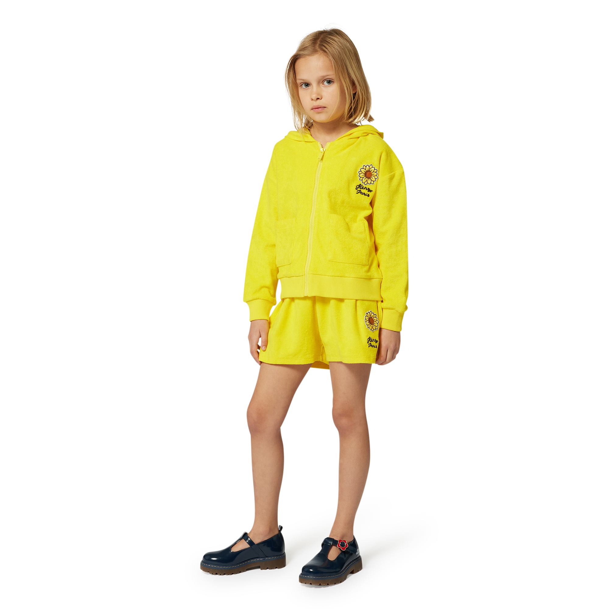 Terry-towelling zip-up jumper KENZO KIDS for GIRL