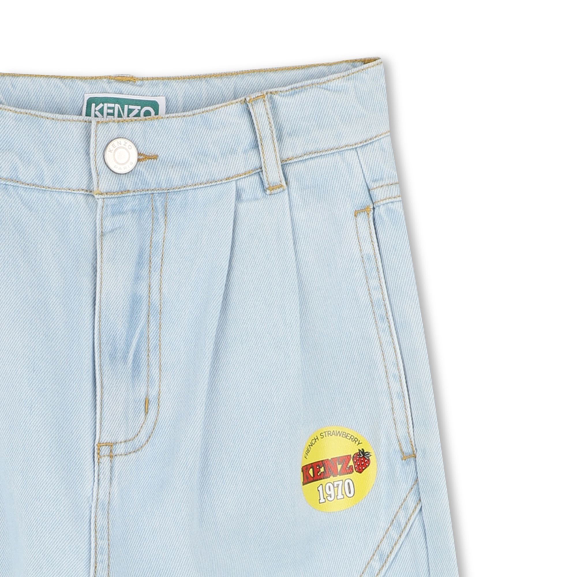 Denim broek elastische taille KENZO KIDS Voor