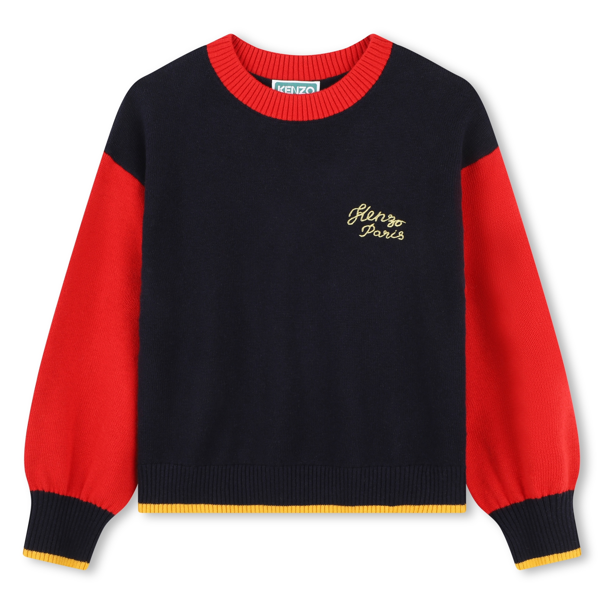 Knitted jumper with embroidery KENZO KIDS for GIRL