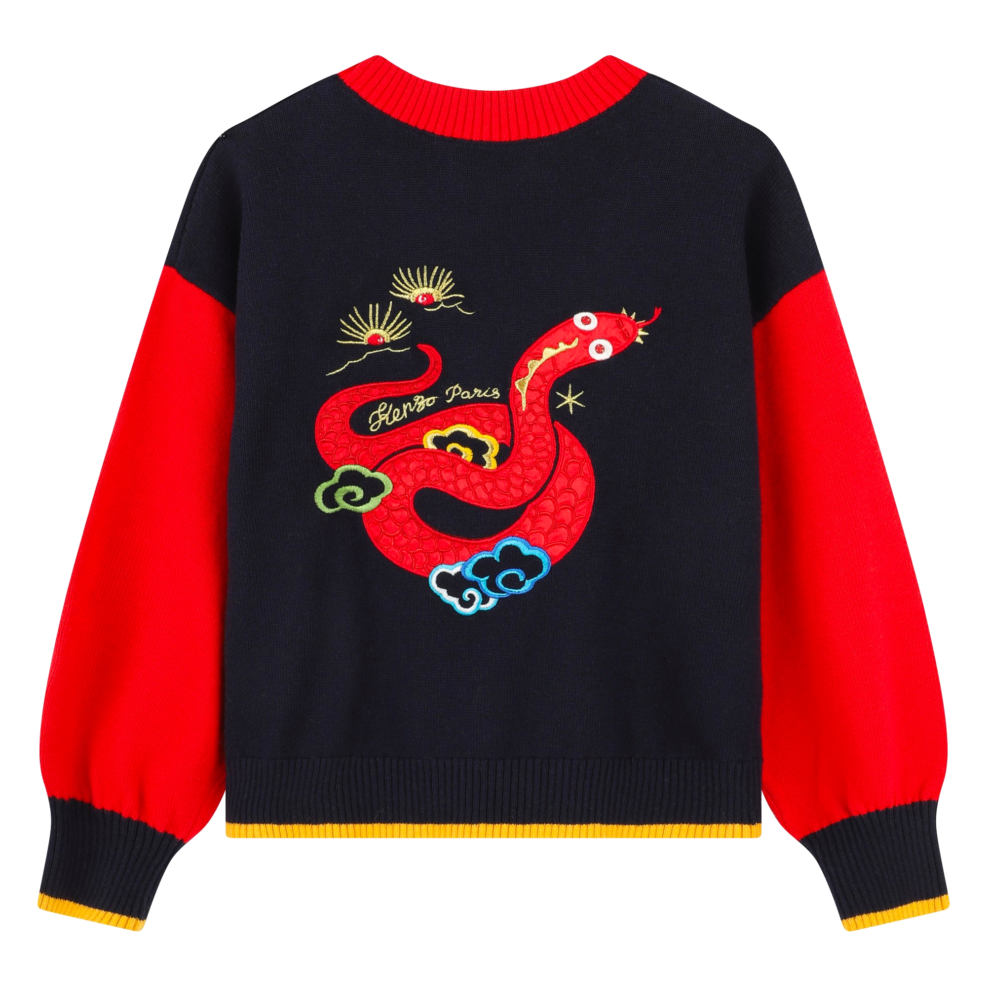 Knitted jumper with embroidery KENZO KIDS for GIRL