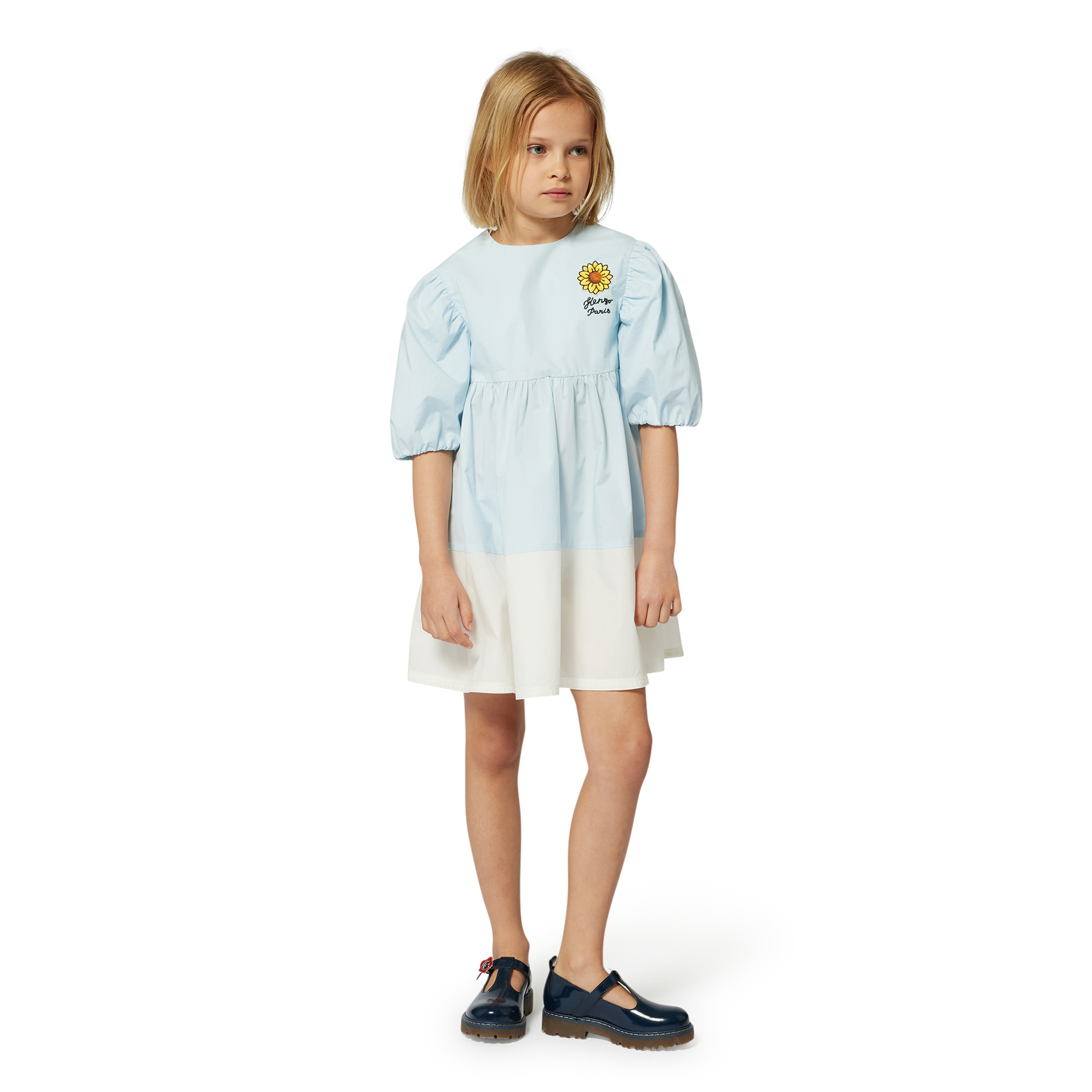 Two-colour flared dress KENZO KIDS for GIRL