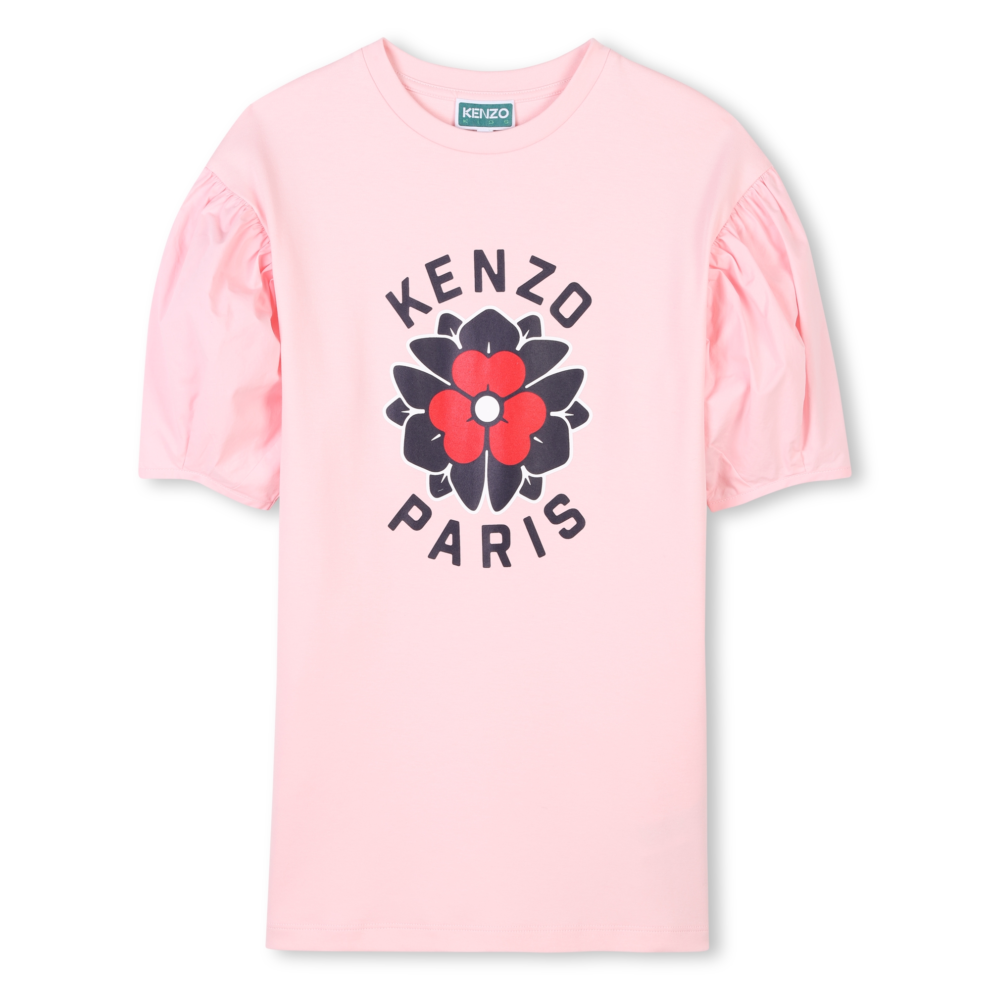 Straight puff-sleeved dress KENZO KIDS for GIRL