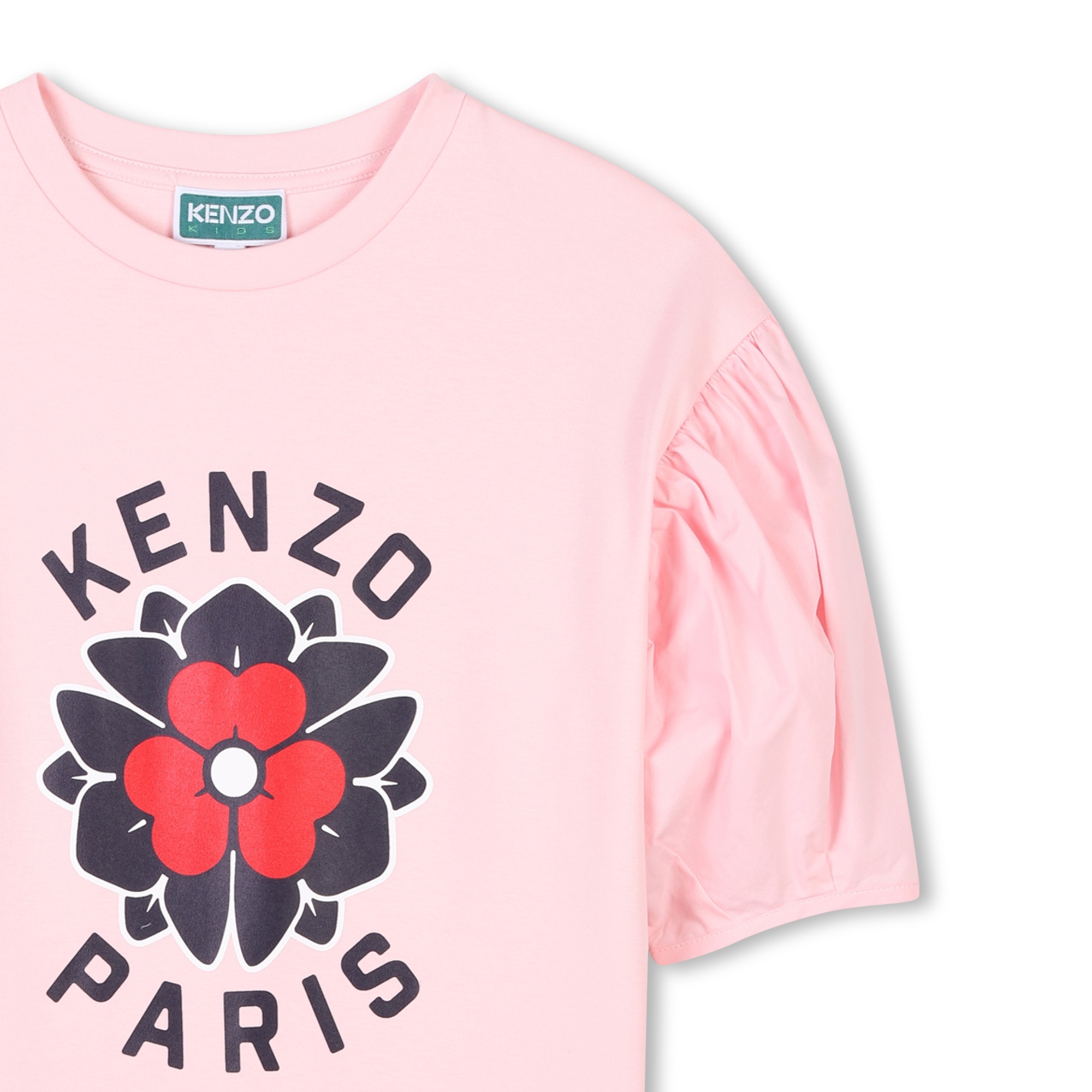 Straight puff-sleeved dress KENZO KIDS for GIRL