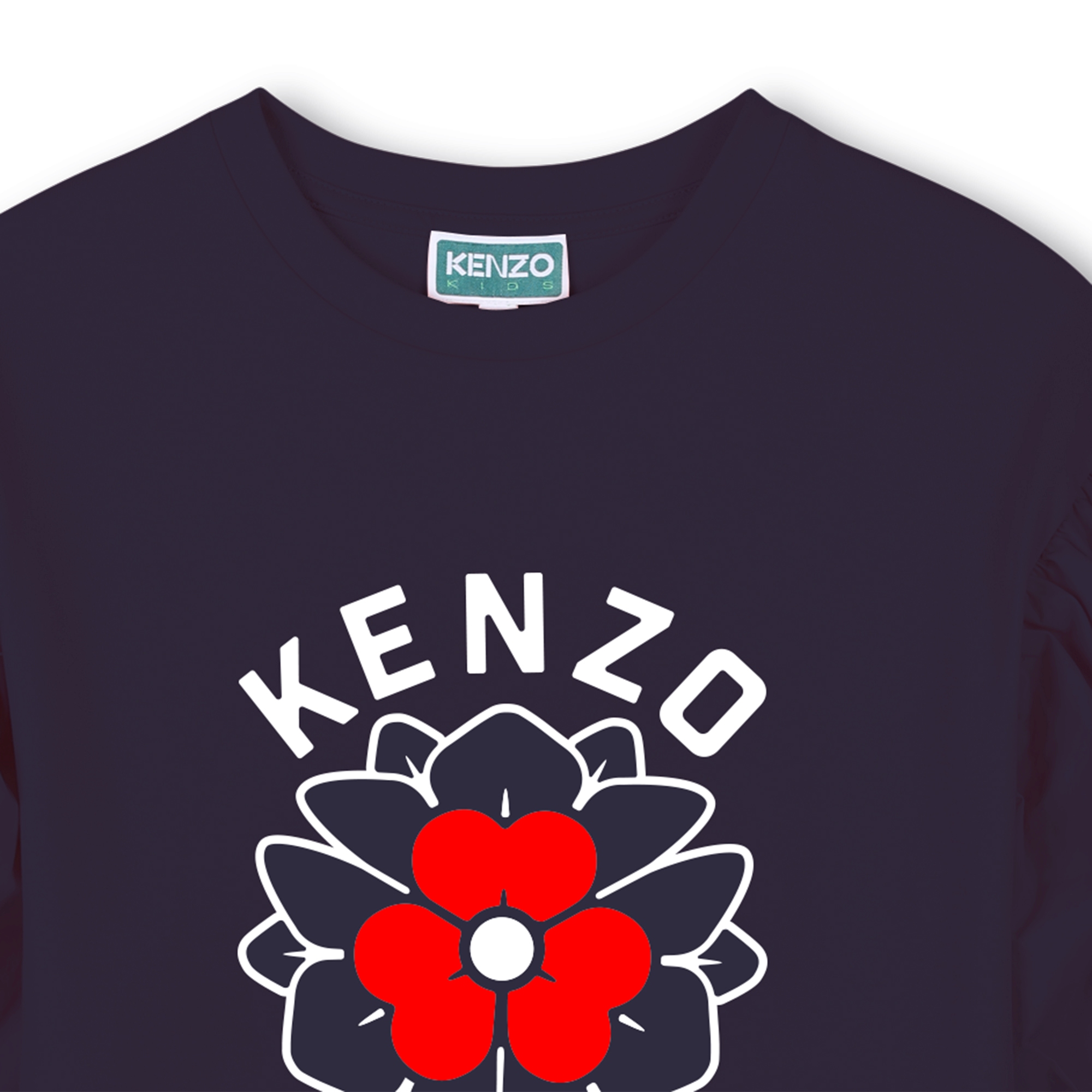 Straight puff-sleeved dress KENZO KIDS for GIRL