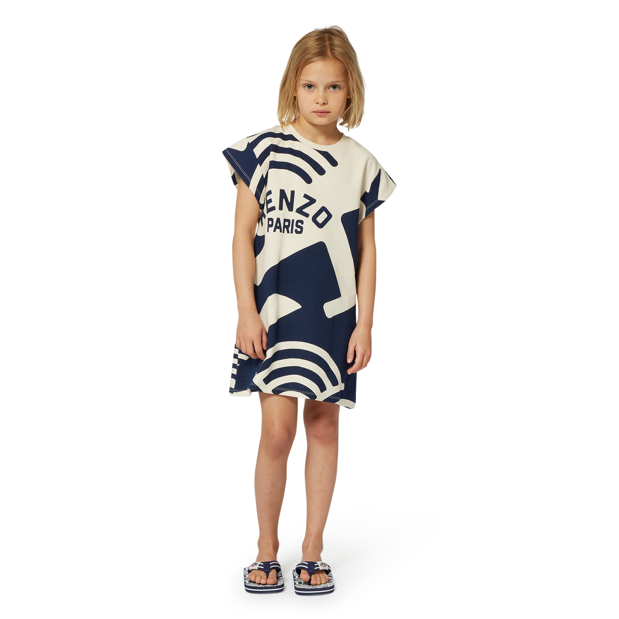 Jurk van lichte fleece KENZO KIDS Voor