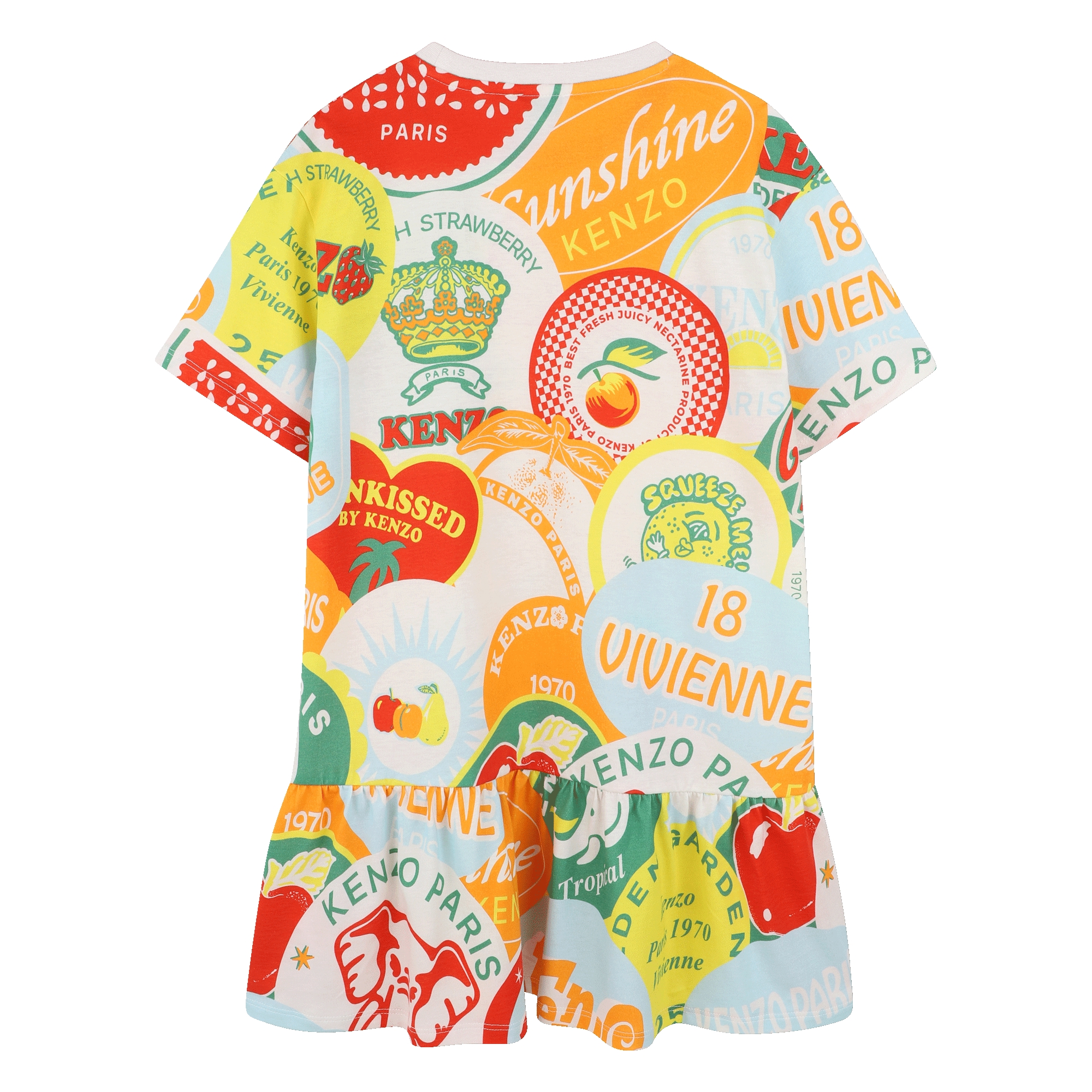 Vestito con stampa multicolore KENZO KIDS Per BAMBINA