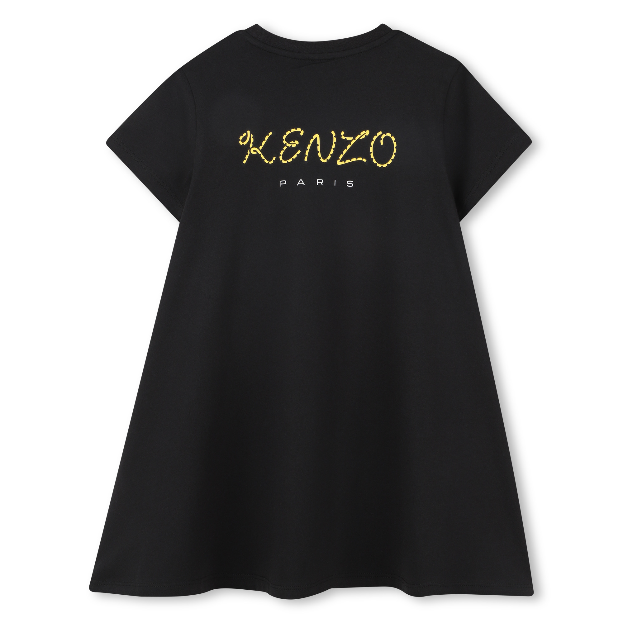 Embroidered badge flared dress KENZO KIDS for GIRL