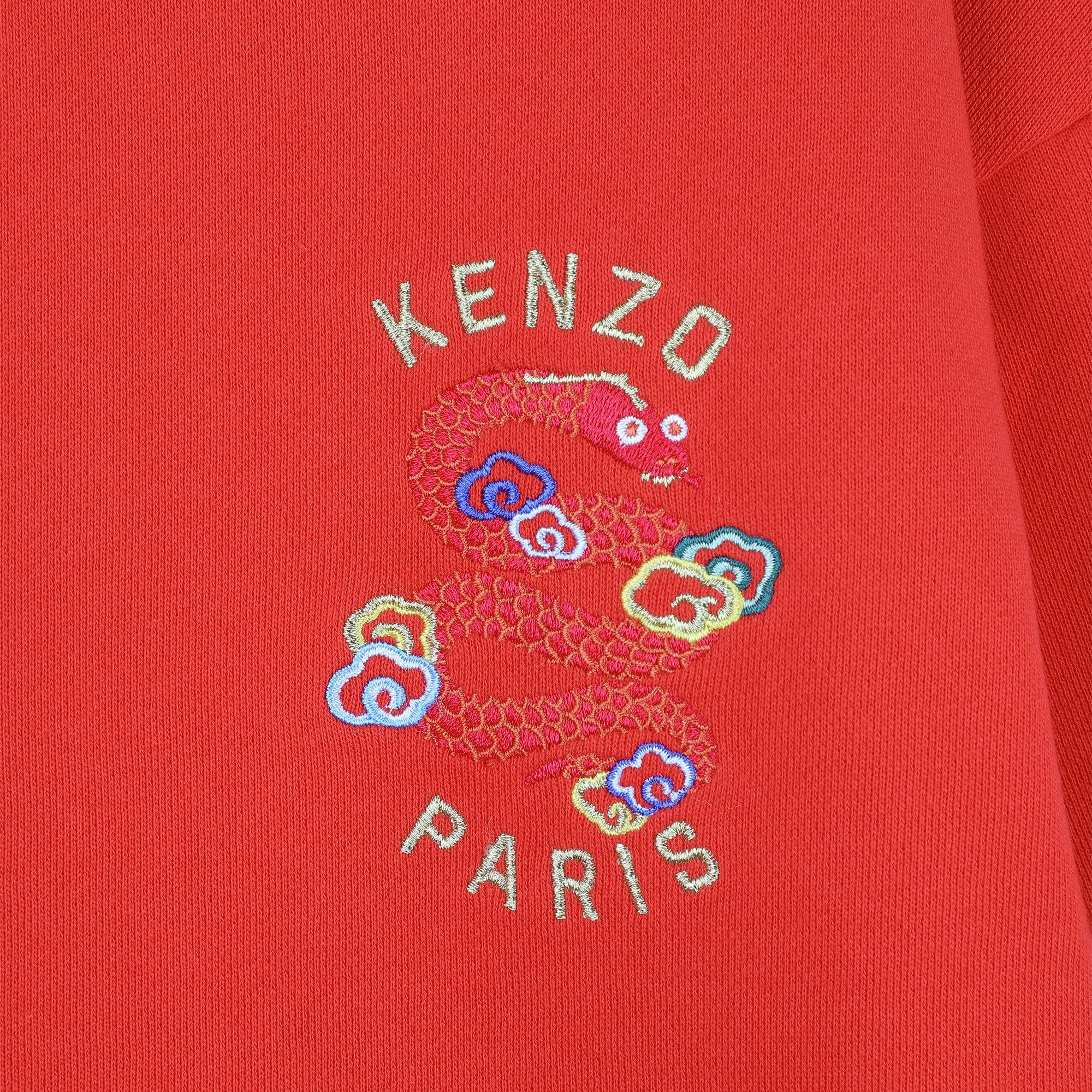 Straight-cut embroidered dress KENZO KIDS for GIRL