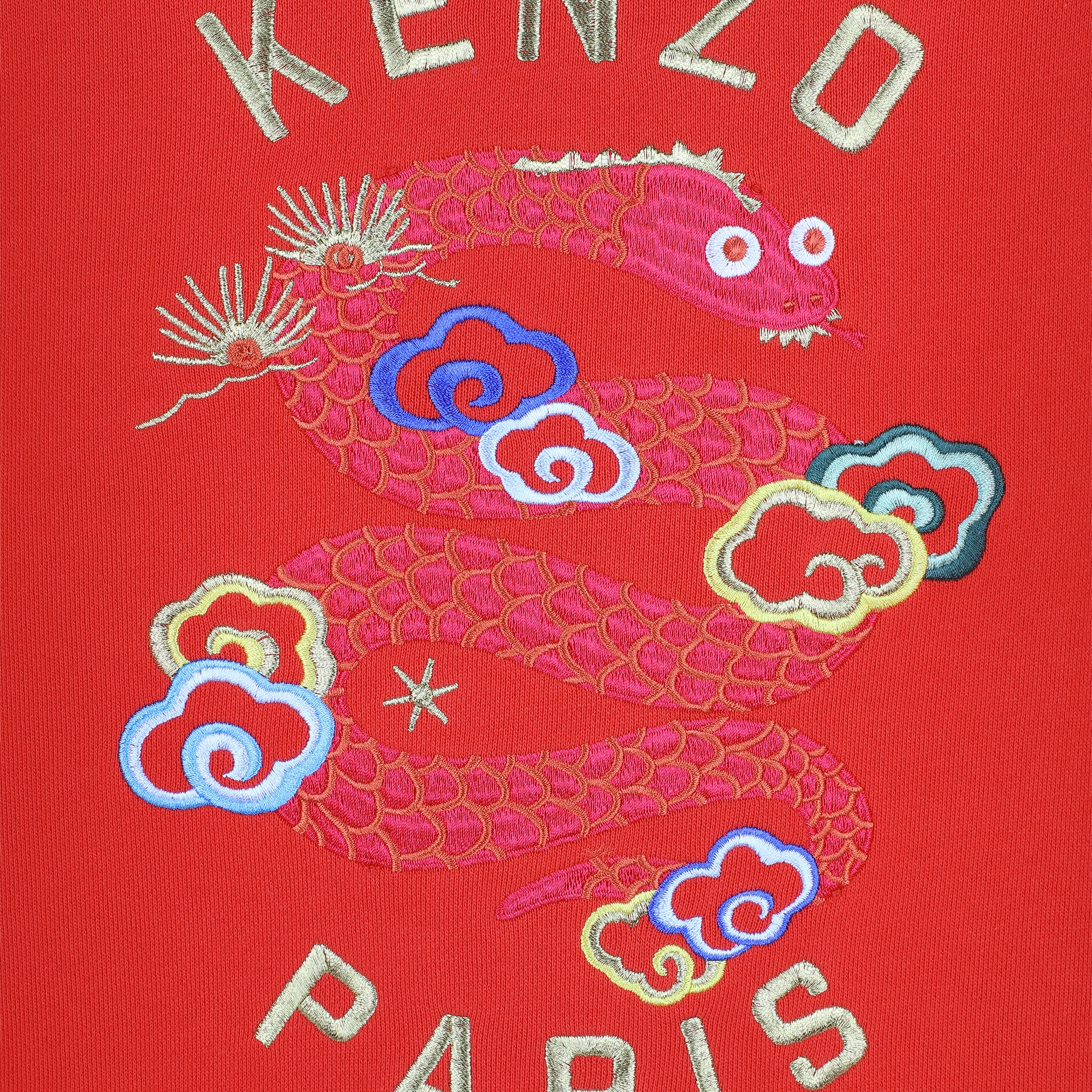 Robe droite avec broderies KENZO KIDS pour FILLE