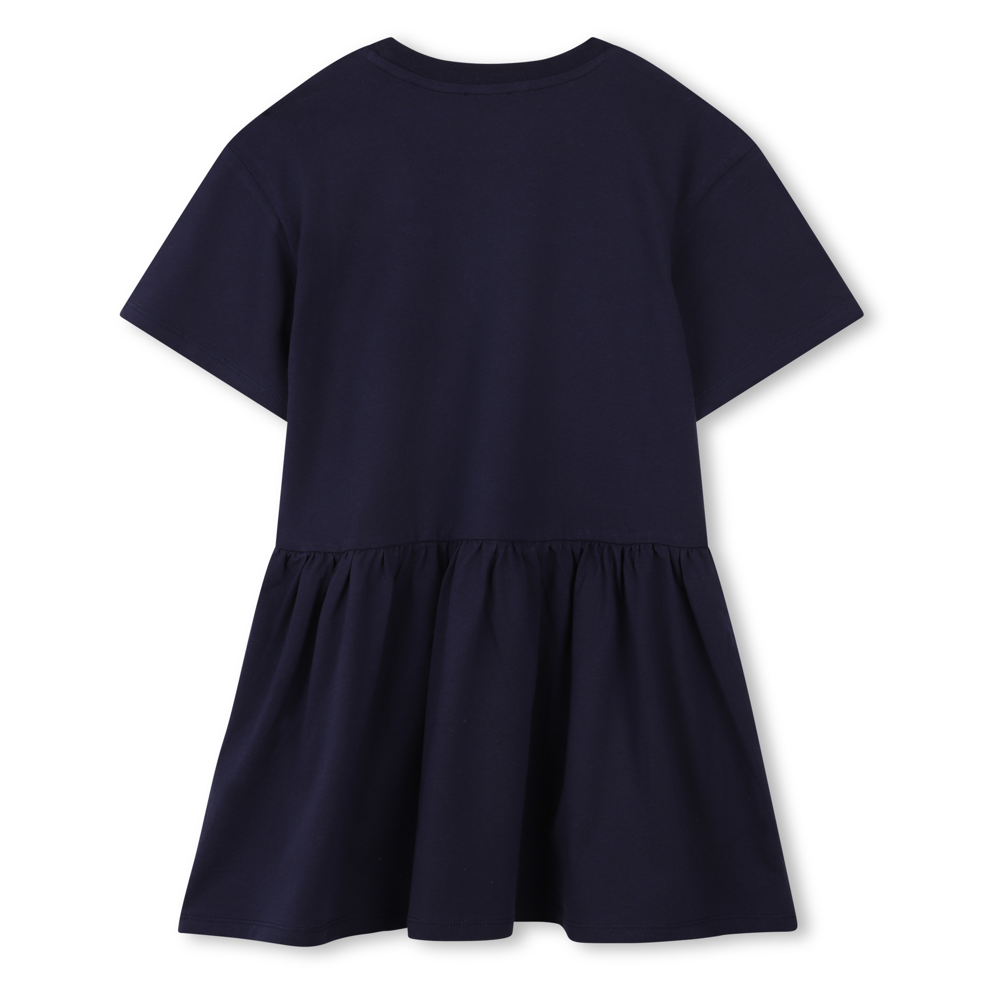 Logo print dress with ruffle KENZO KIDS for GIRL