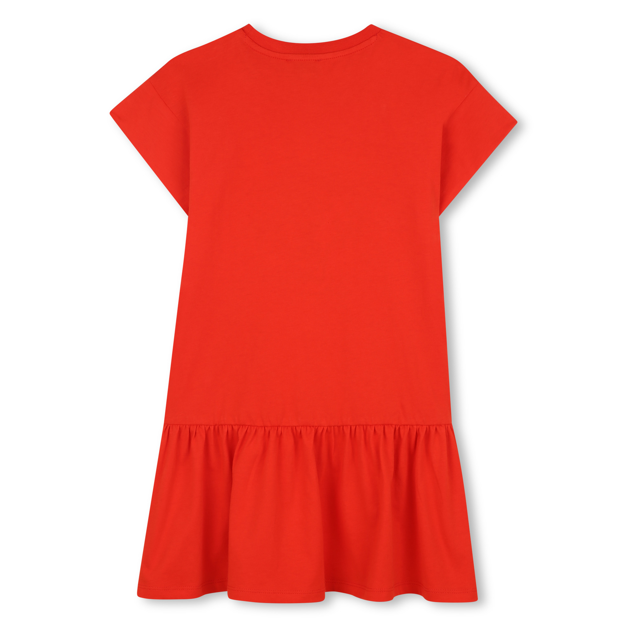 Logo print dress with ruffle KENZO KIDS for GIRL