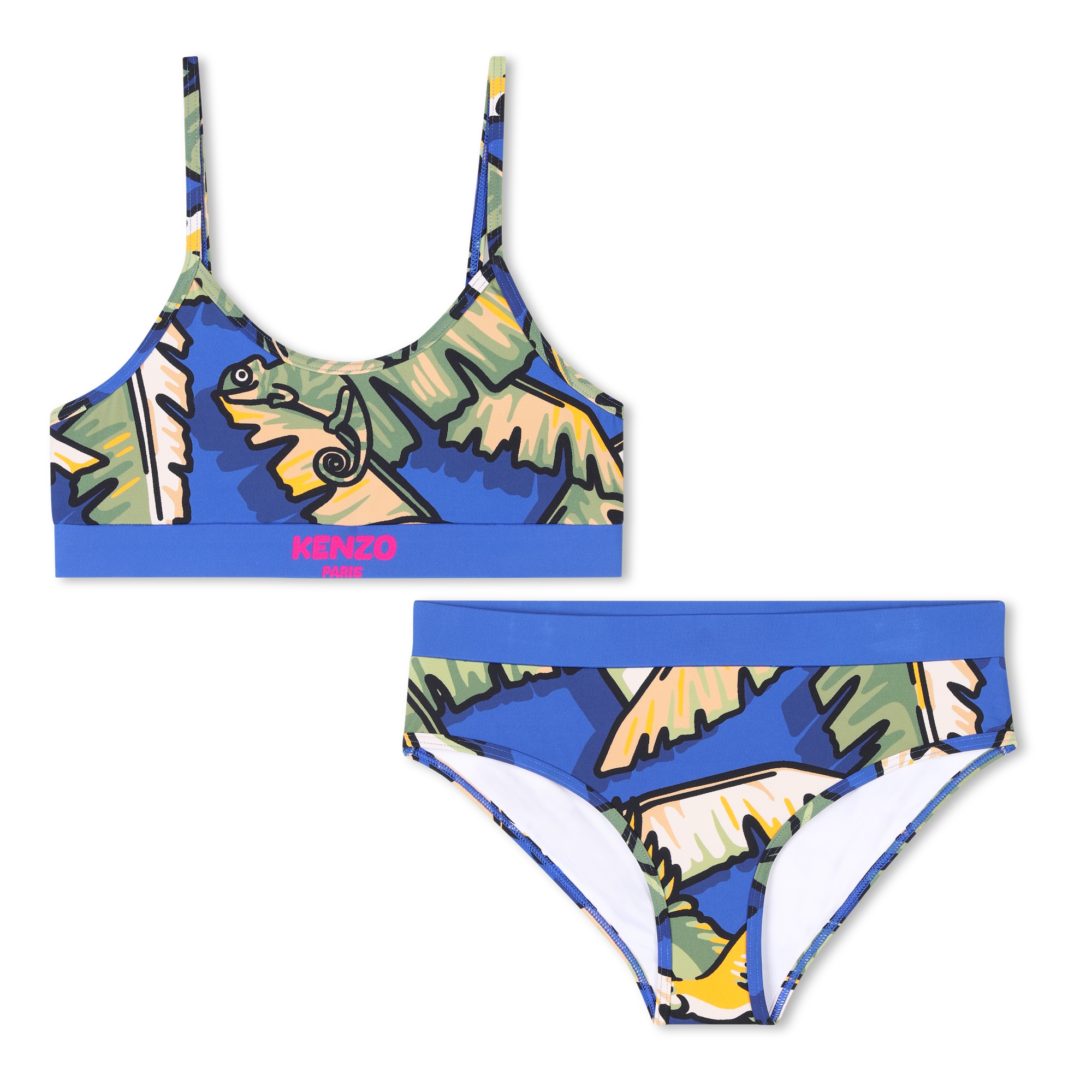 Palm-print two-piece swimsuit KENZO KIDS for GIRL