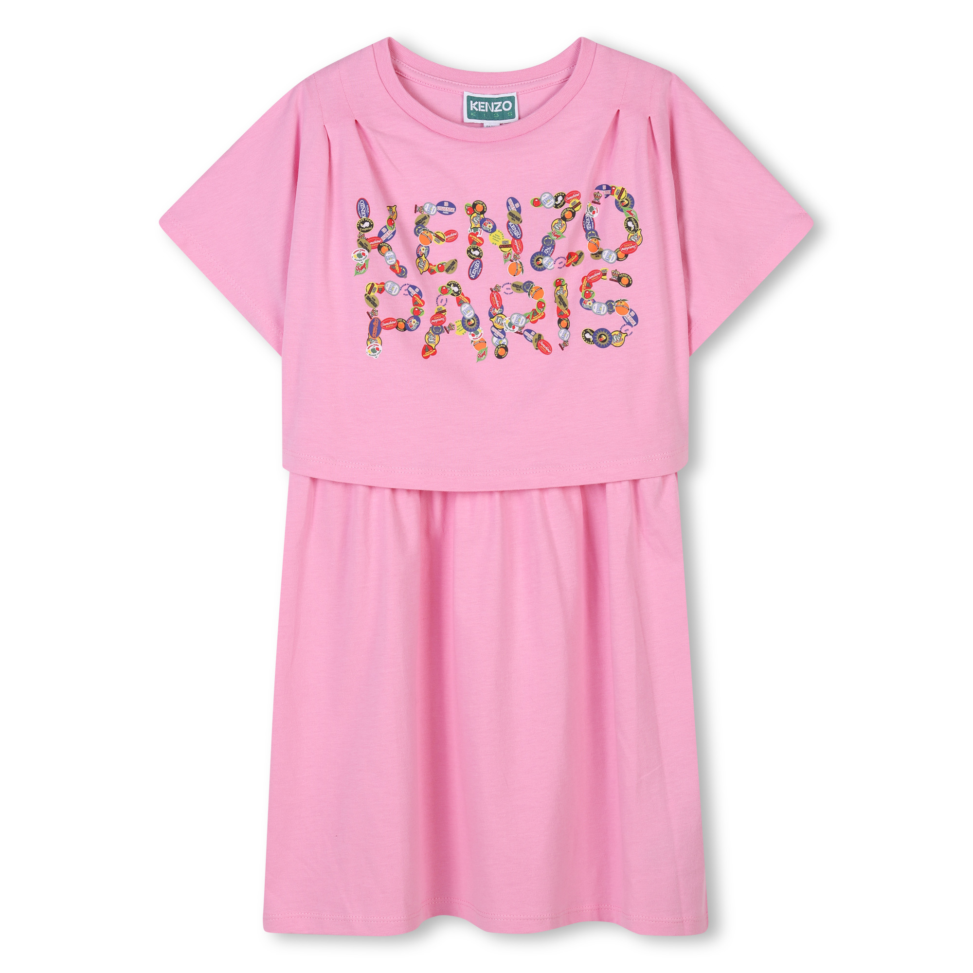 2-in-1 Logo print dress KENZO KIDS for GIRL