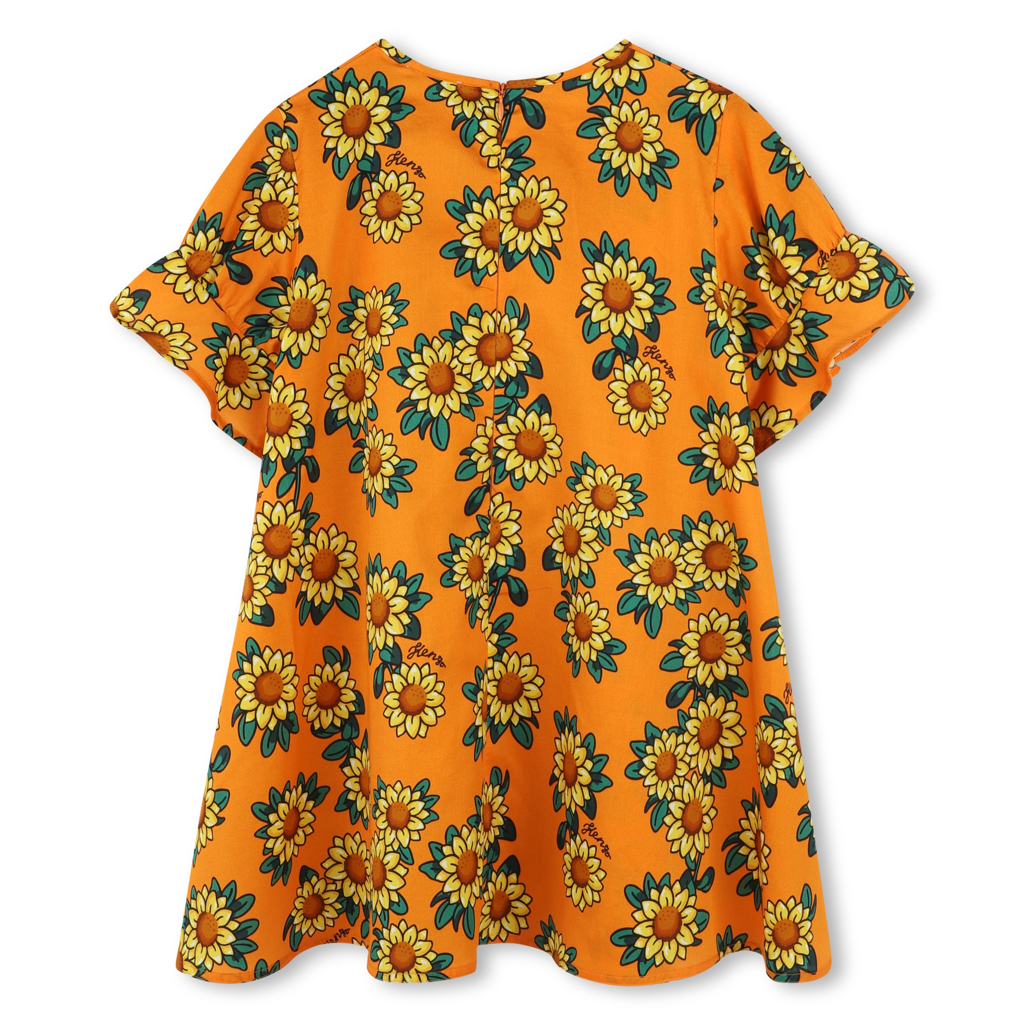 Sunflower print dress KENZO KIDS for GIRL