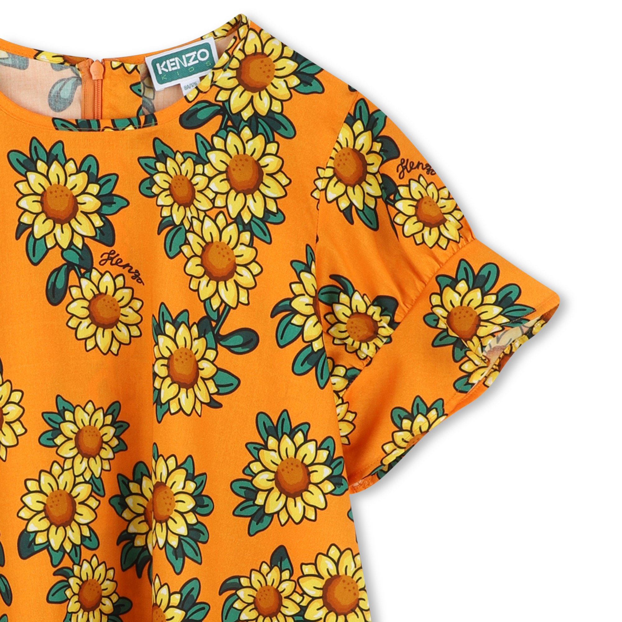 Sunflower print dress KENZO KIDS for GIRL