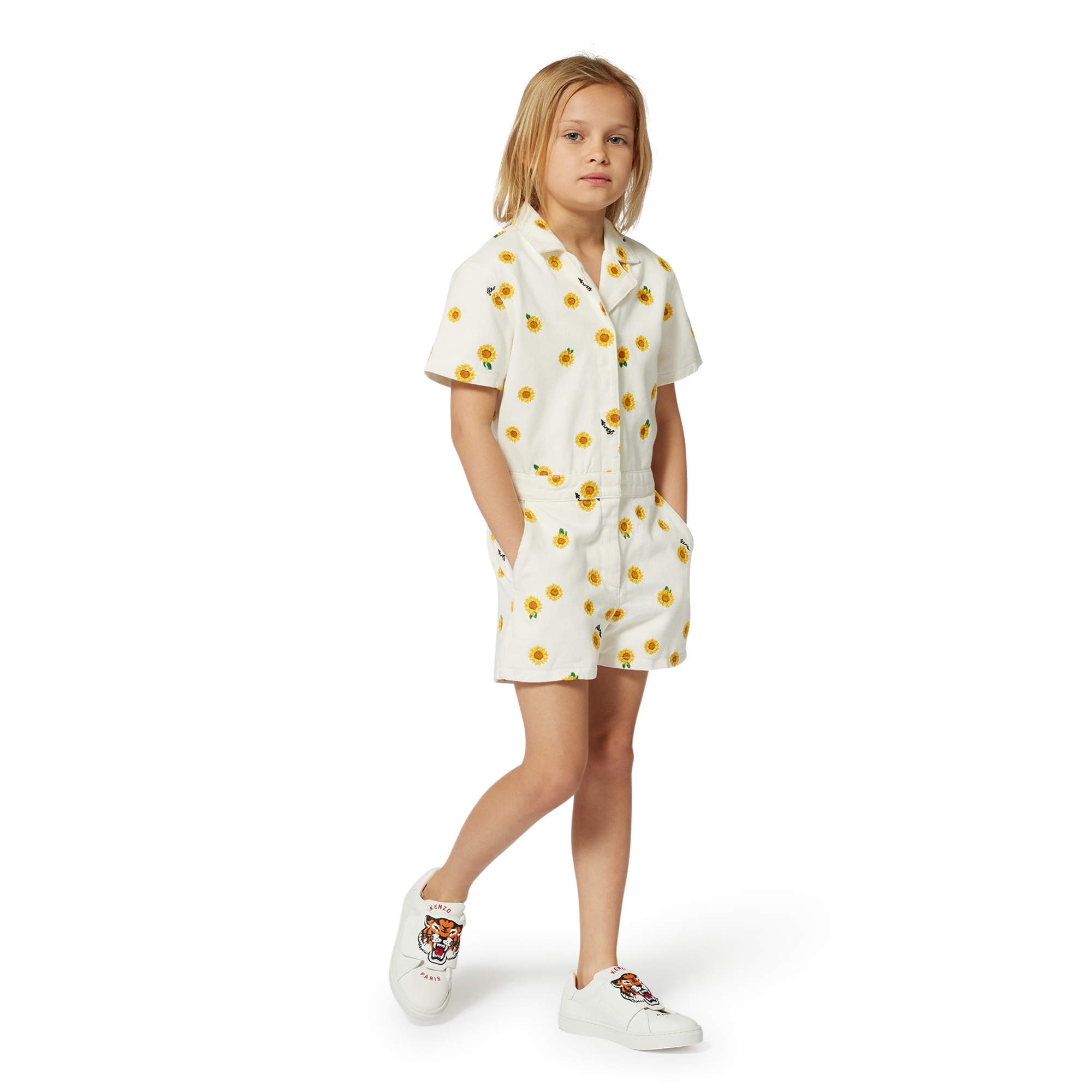 Cotton shorts playsuit KENZO KIDS for GIRL