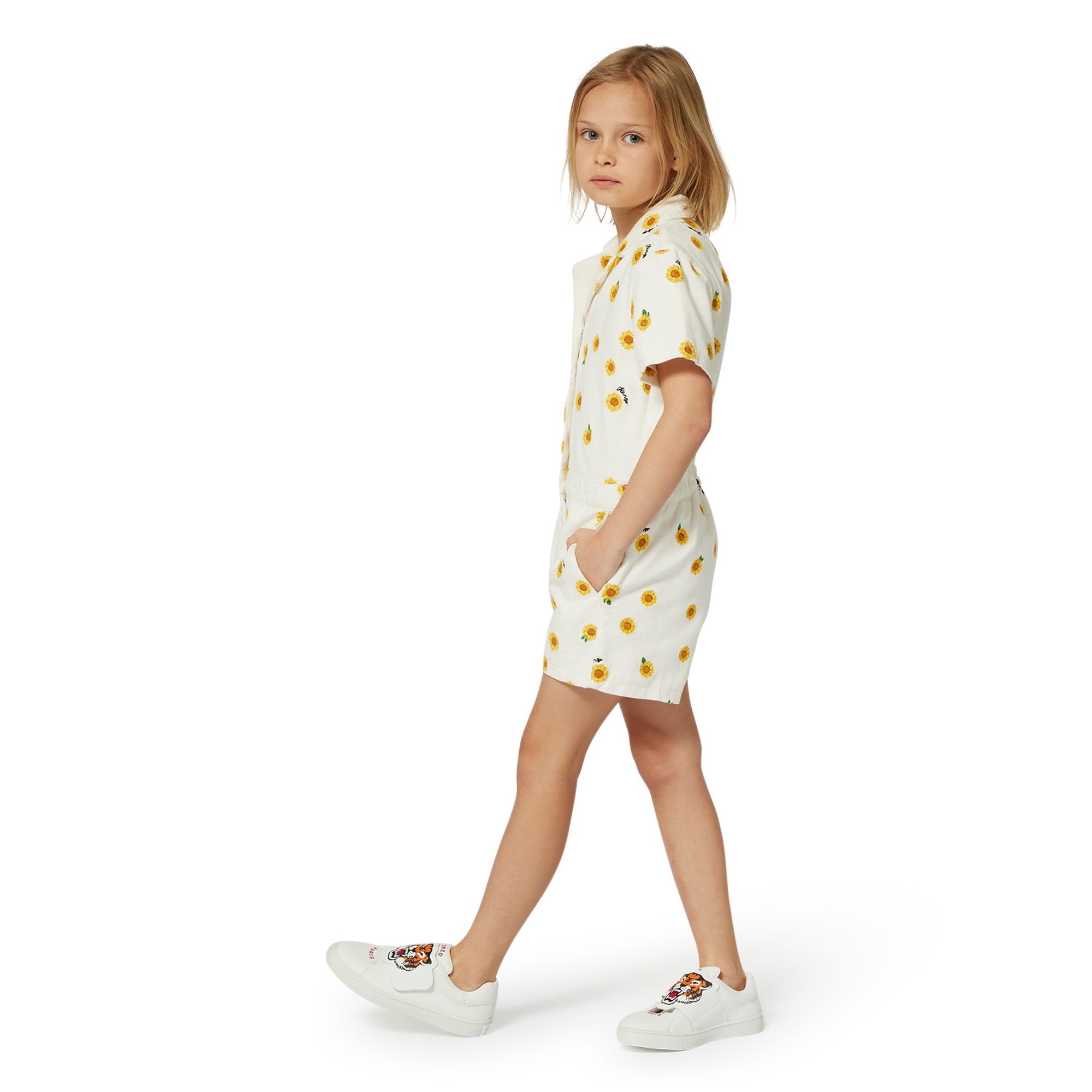 Cotton shorts playsuit KENZO KIDS for GIRL