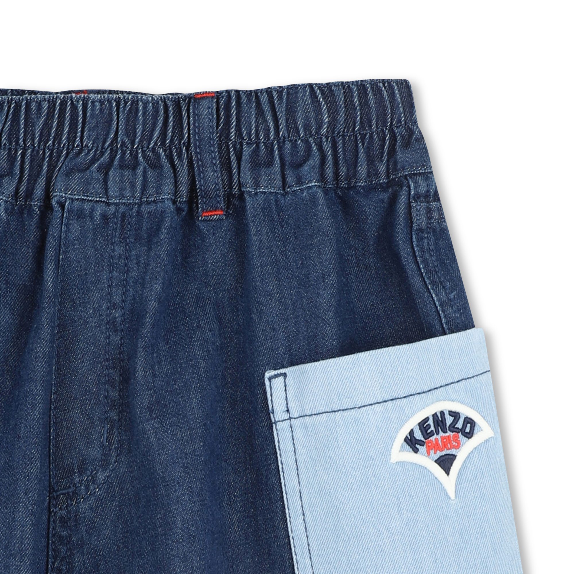 Denim shorts with pockets KENZO KIDS for GIRL