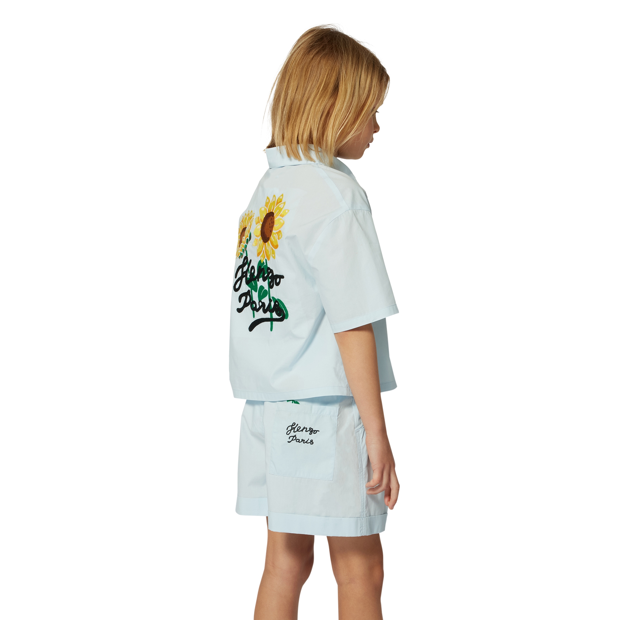 Short met elastische taille KENZO KIDS Voor