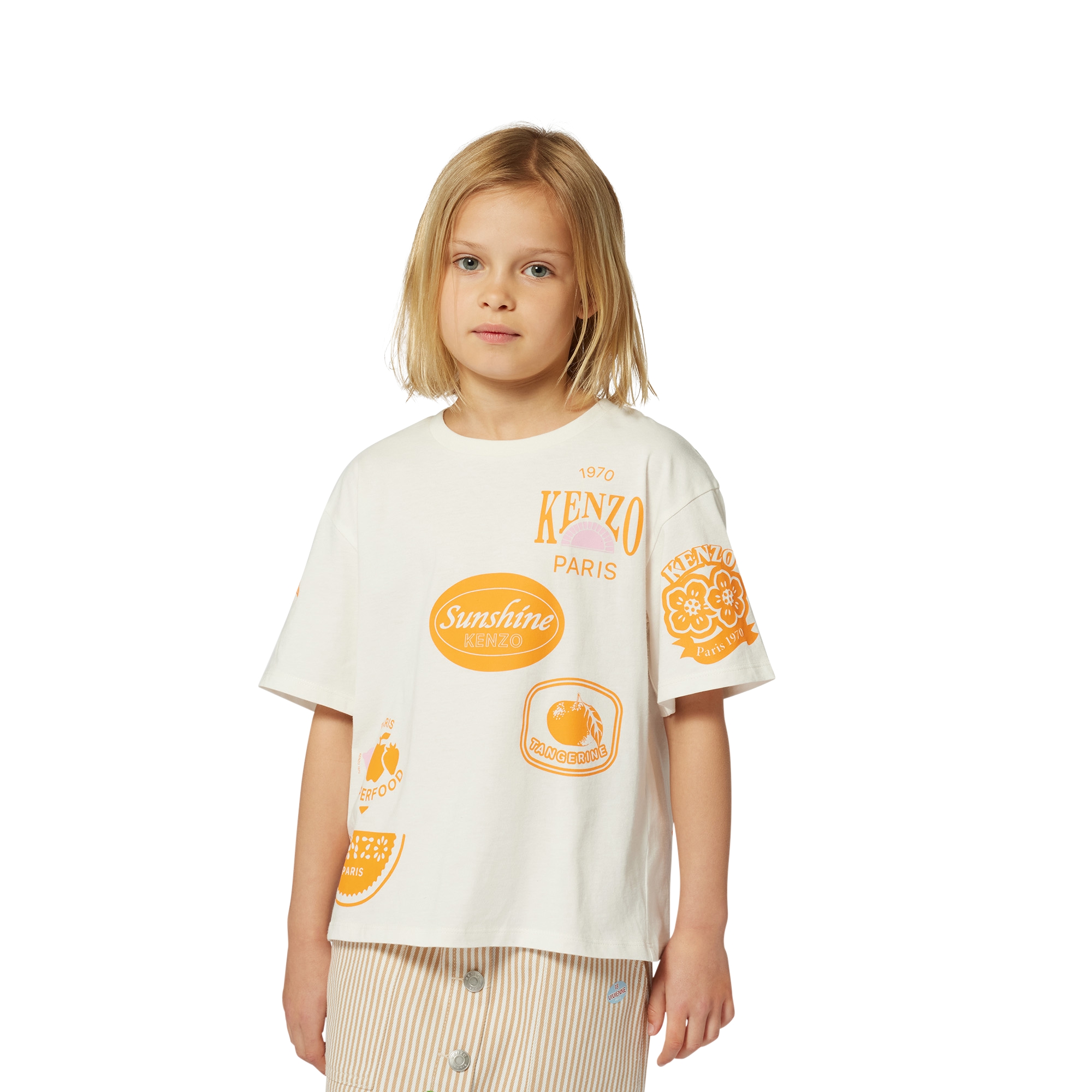 T-shirt à manches courtes KENZO KIDS pour FILLE