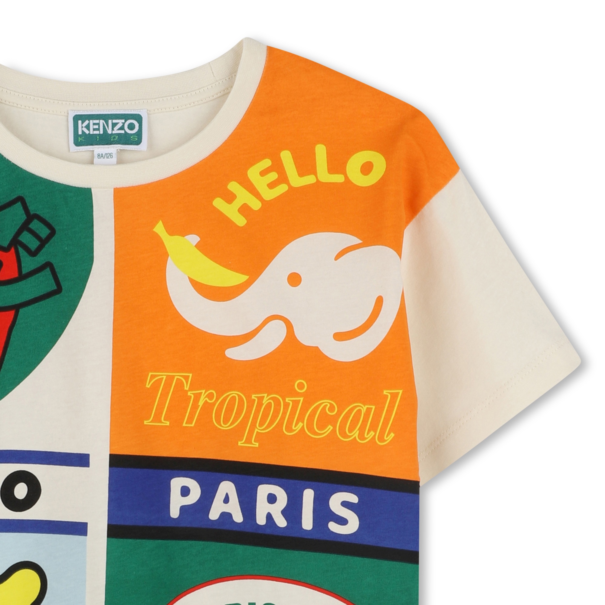 T-shirt avec imprimé placé KENZO KIDS pour FILLE