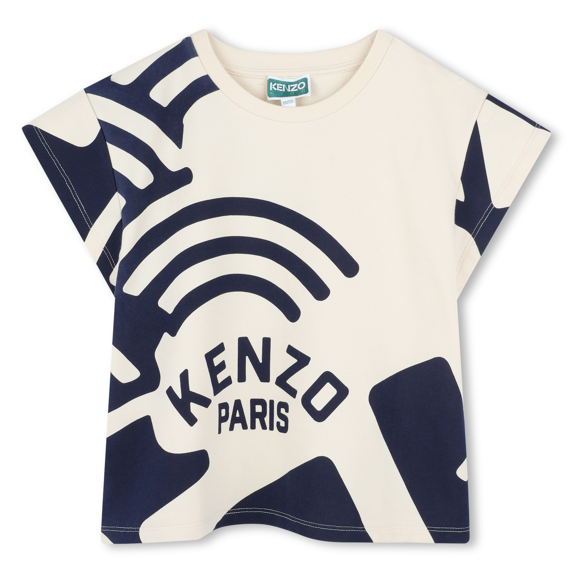 T-shirt en molleton à imprimés KENZO KIDS pour FILLE