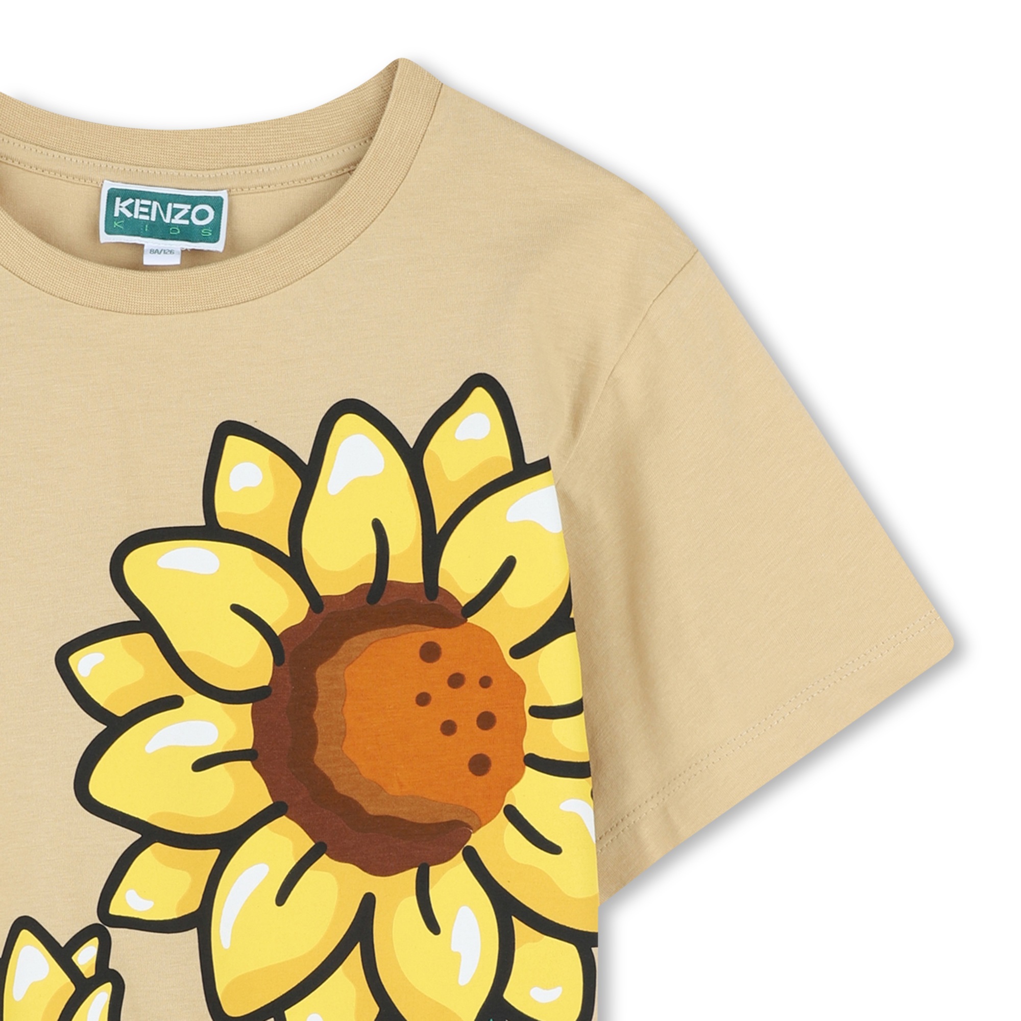 T-shirt met zonnebloemprint KENZO KIDS Voor