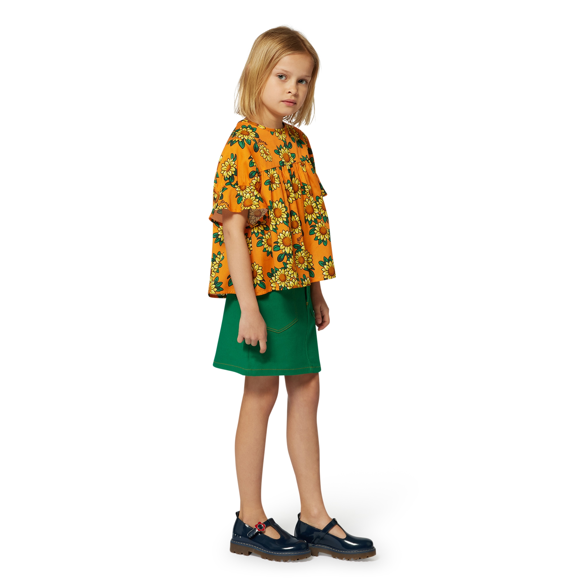 Cotton satin blouse KENZO KIDS for GIRL