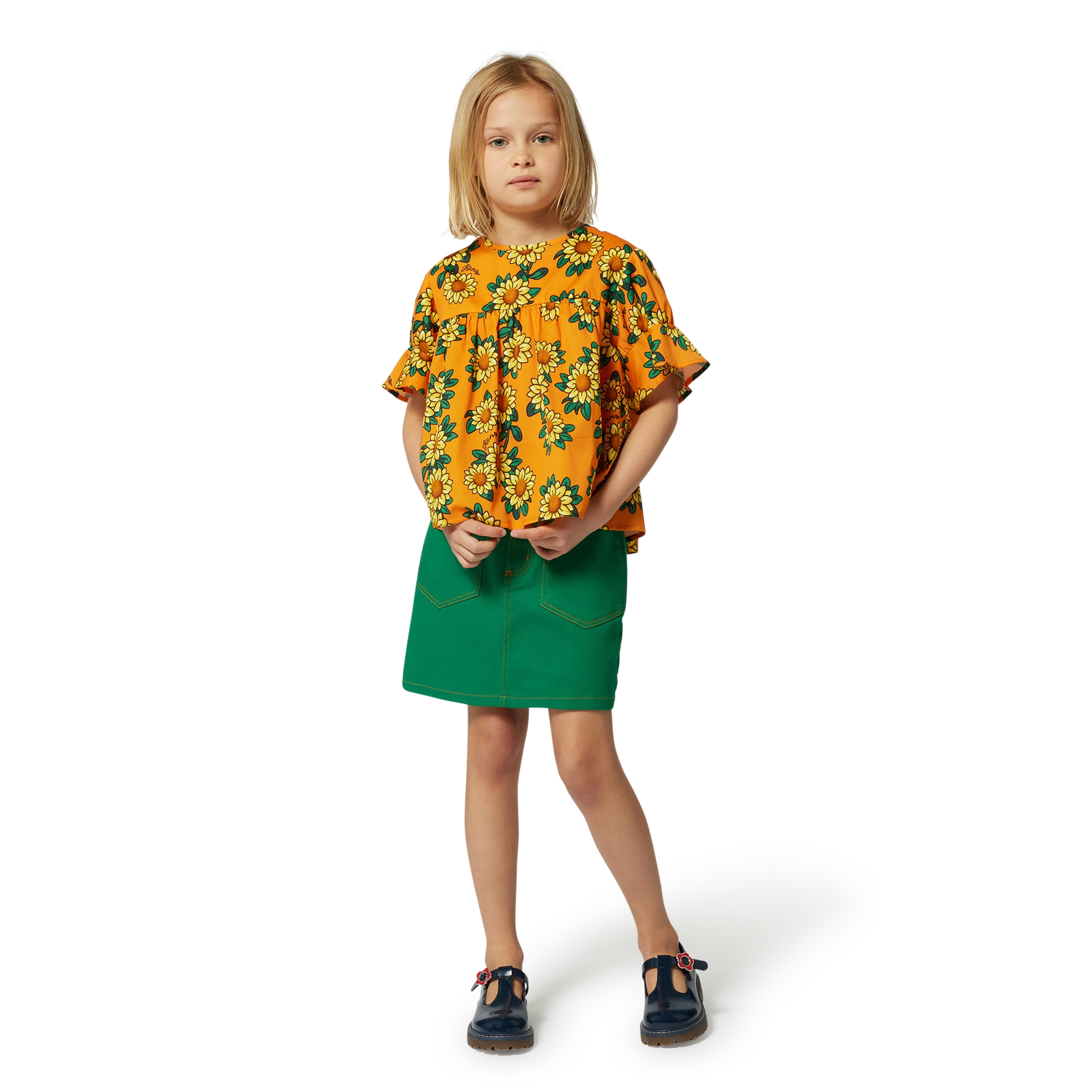 Cotton satin blouse KENZO KIDS for GIRL