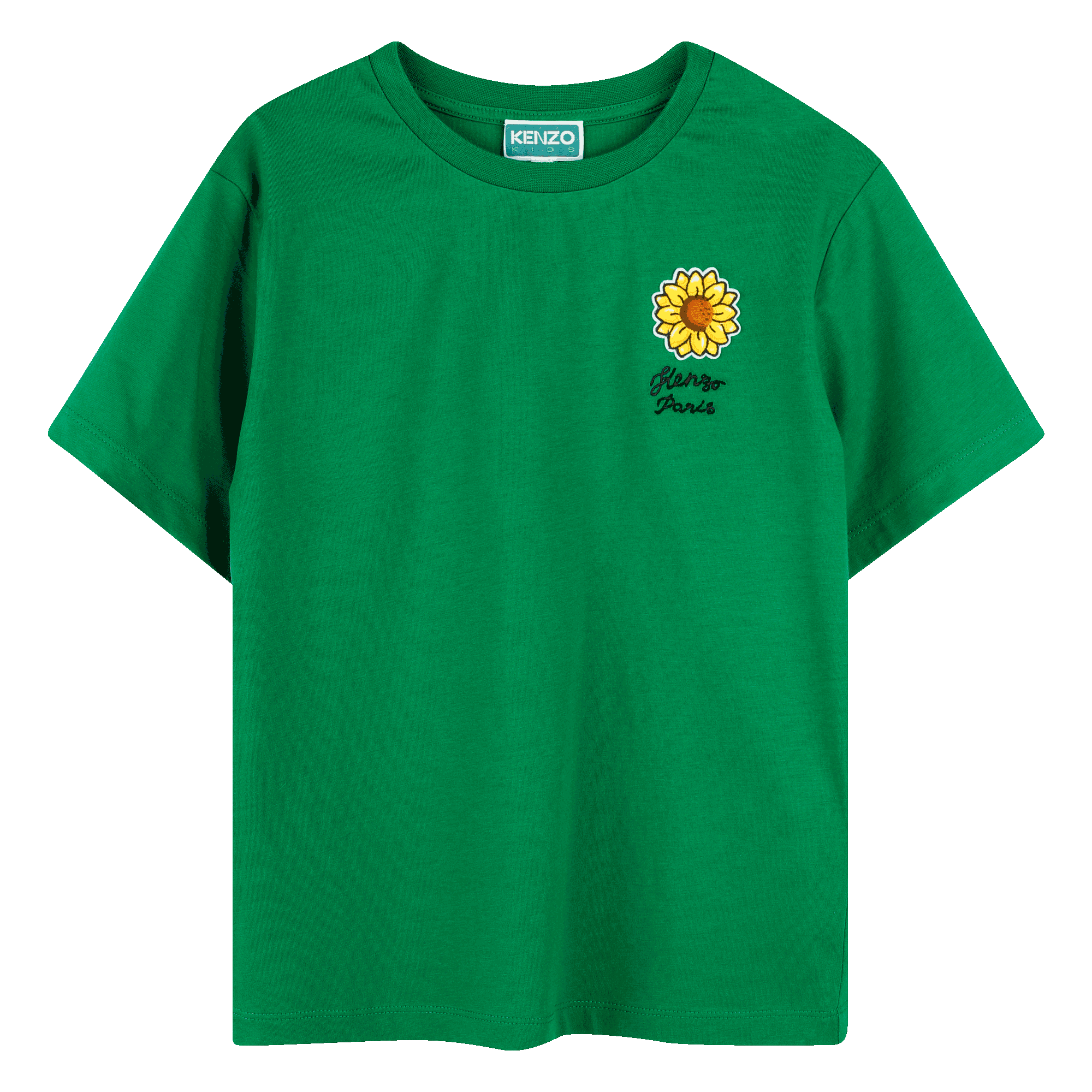 T-shirt avec badge et broderie KENZO KIDS pour FILLE