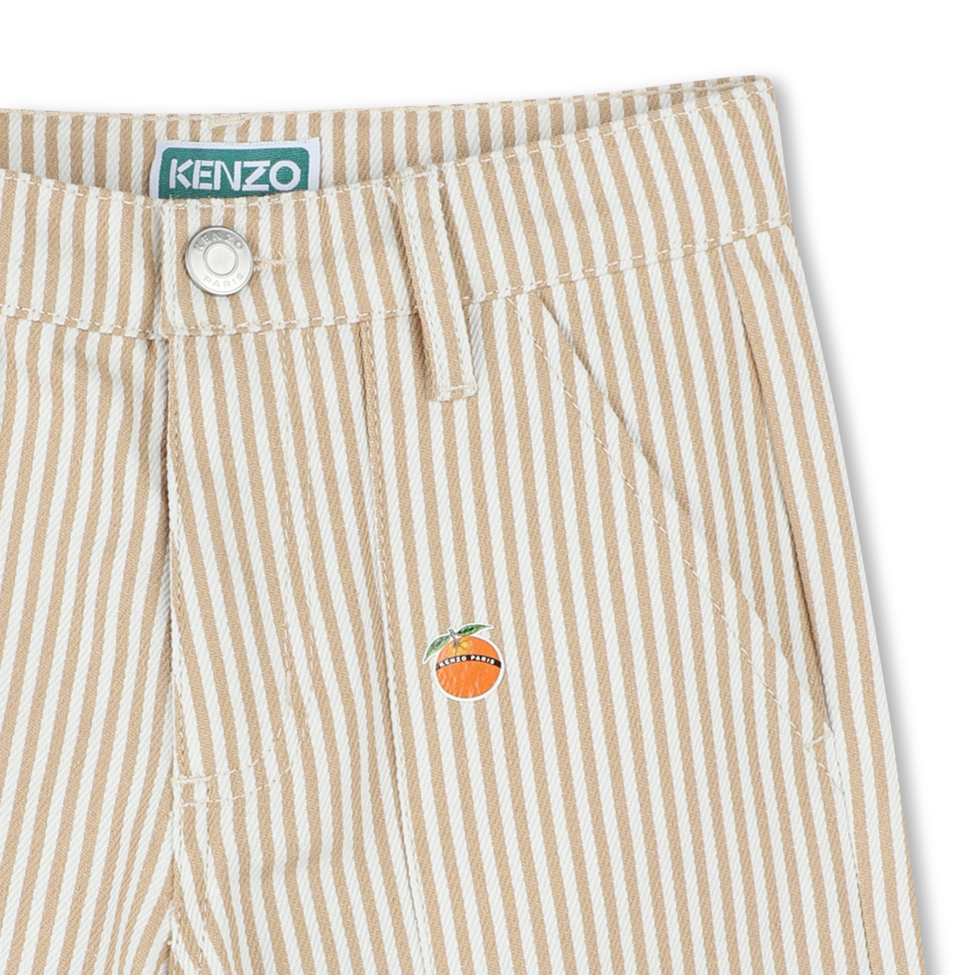 Gestreepte bermuda met badges KENZO KIDS Voor