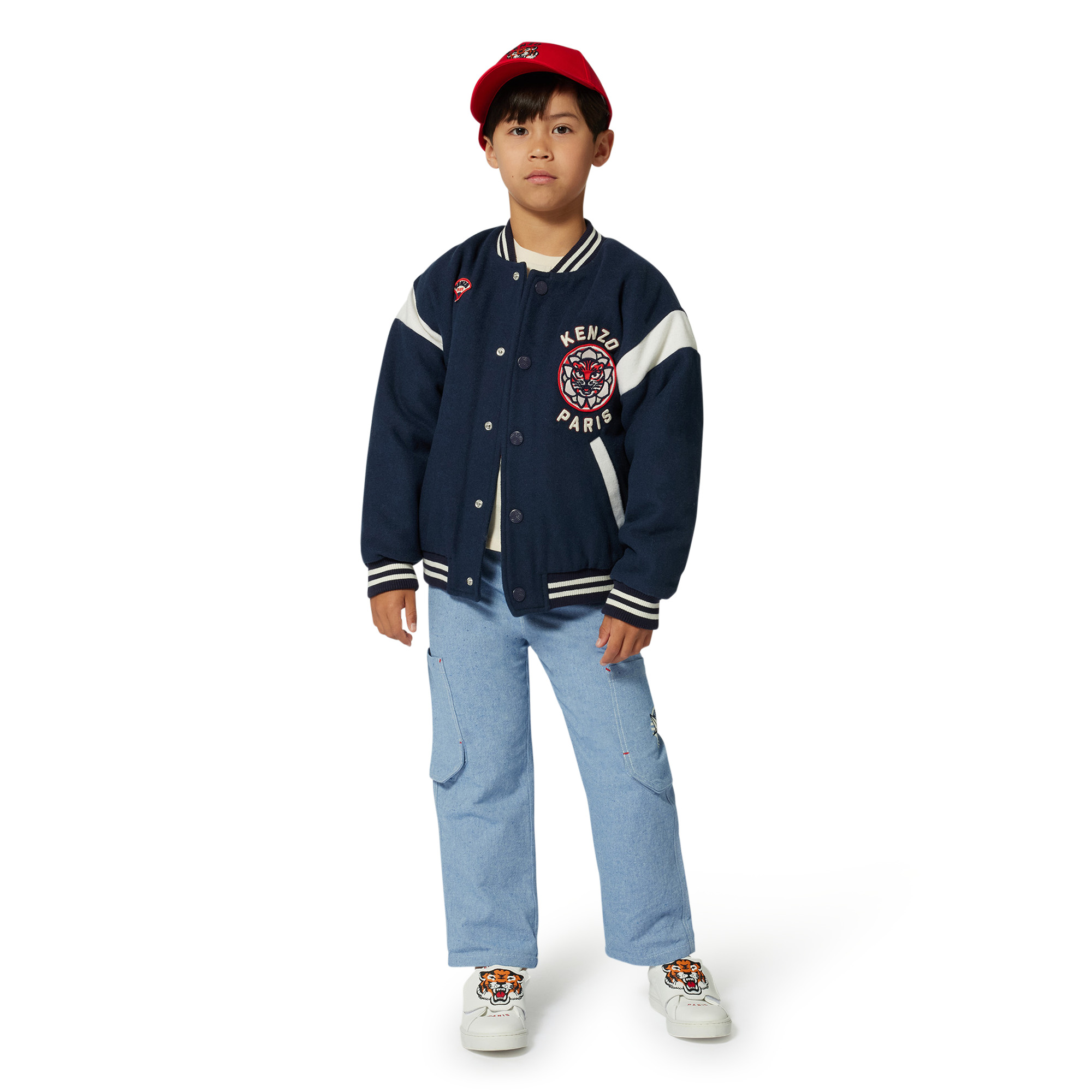 Embroidered press-stud jacket KENZO KIDS for BOY