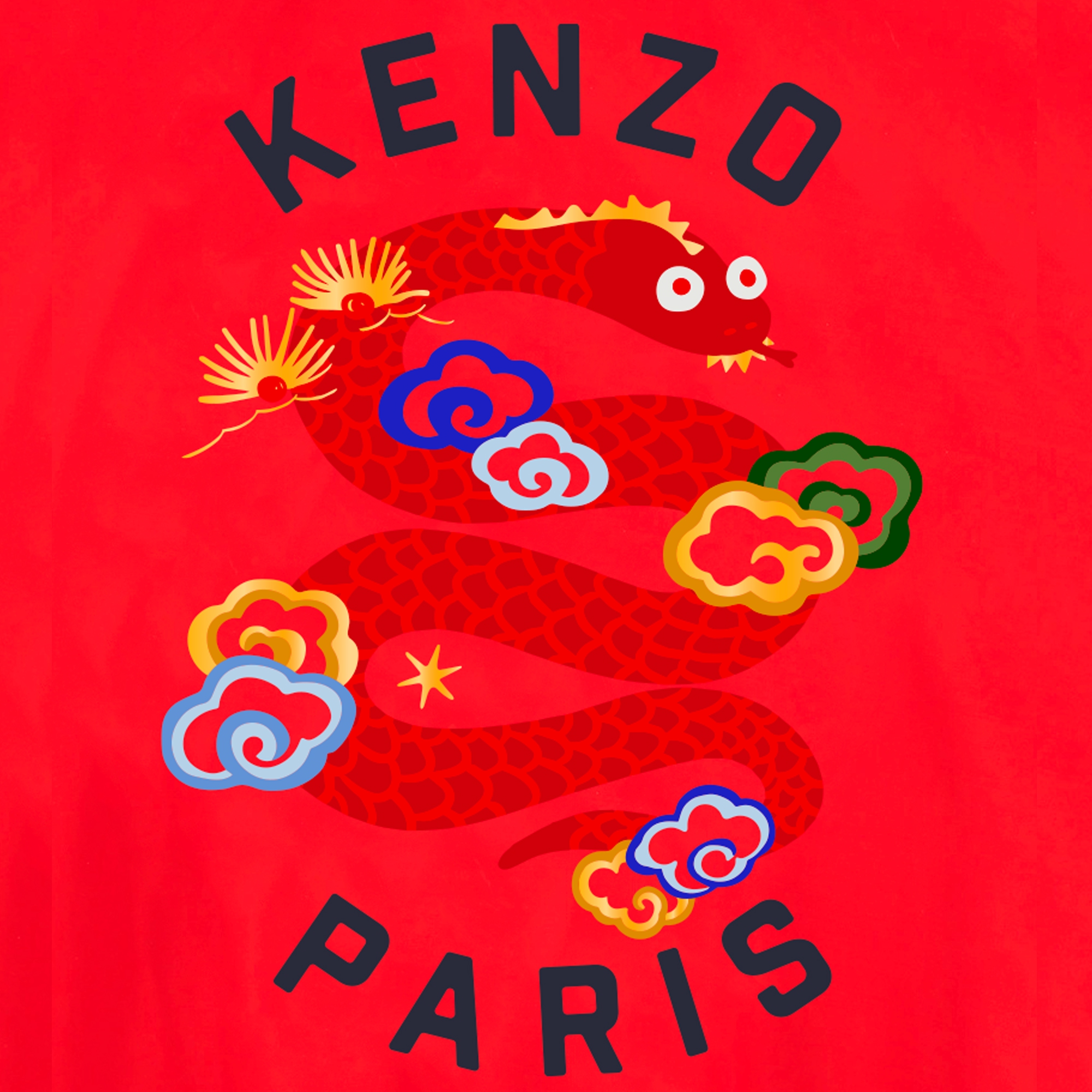 Windjack met illustratie KENZO KIDS Voor