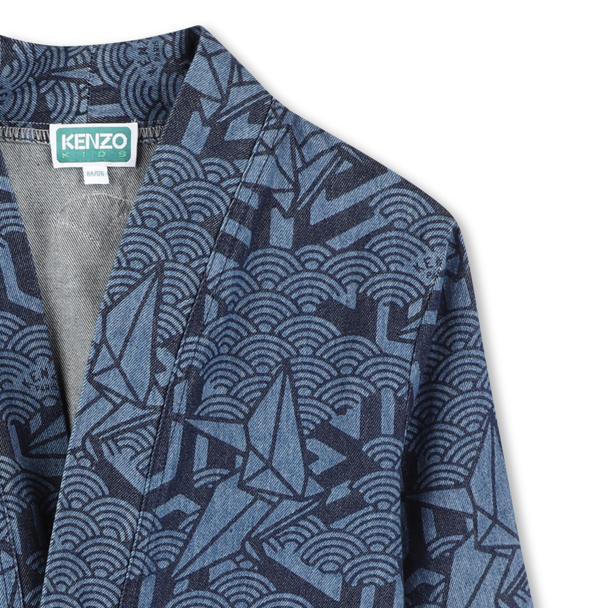 Printed denim jacket KENZO KIDS for UNISEX