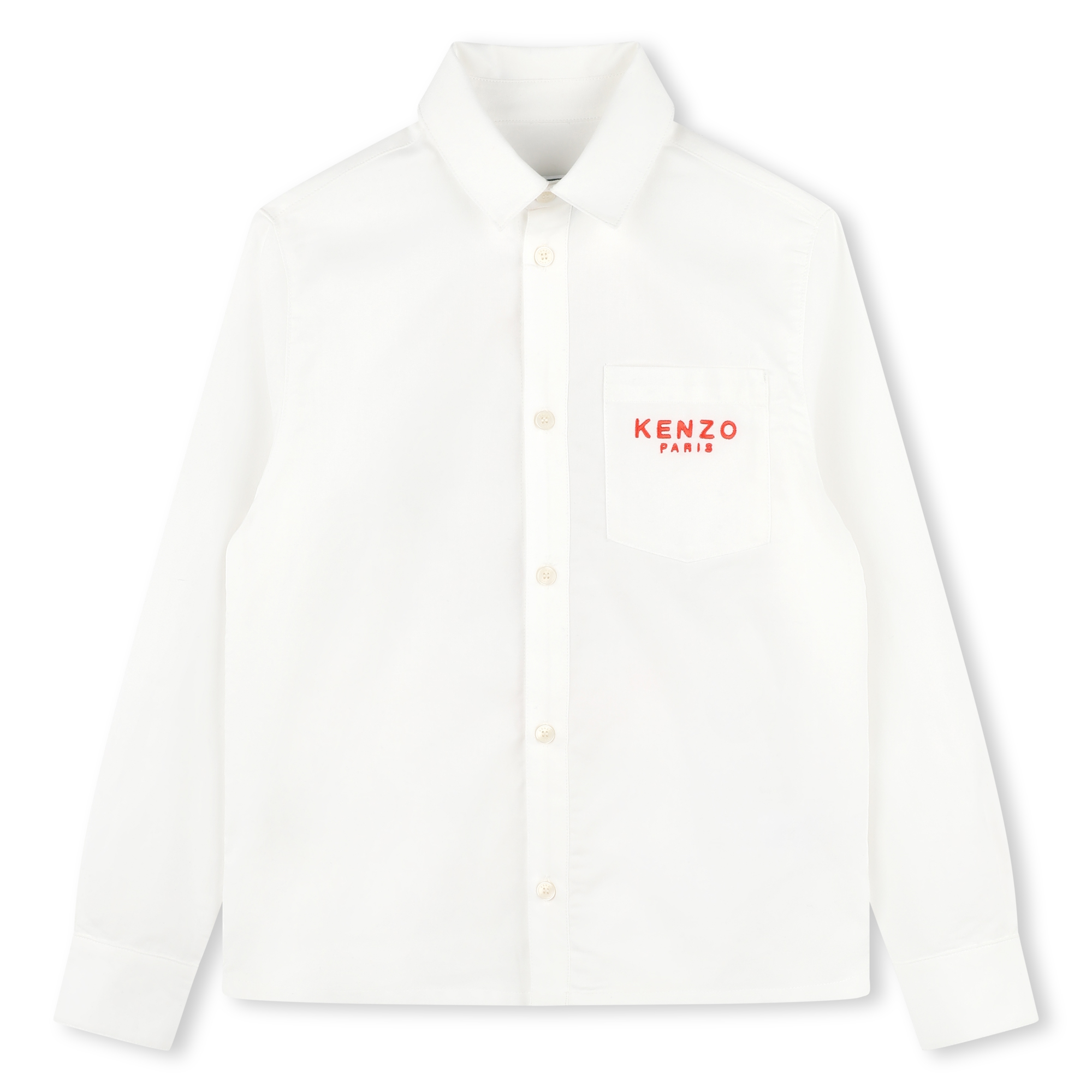 Camicia in cotone con ricamo KENZO KIDS Per RAGAZZO